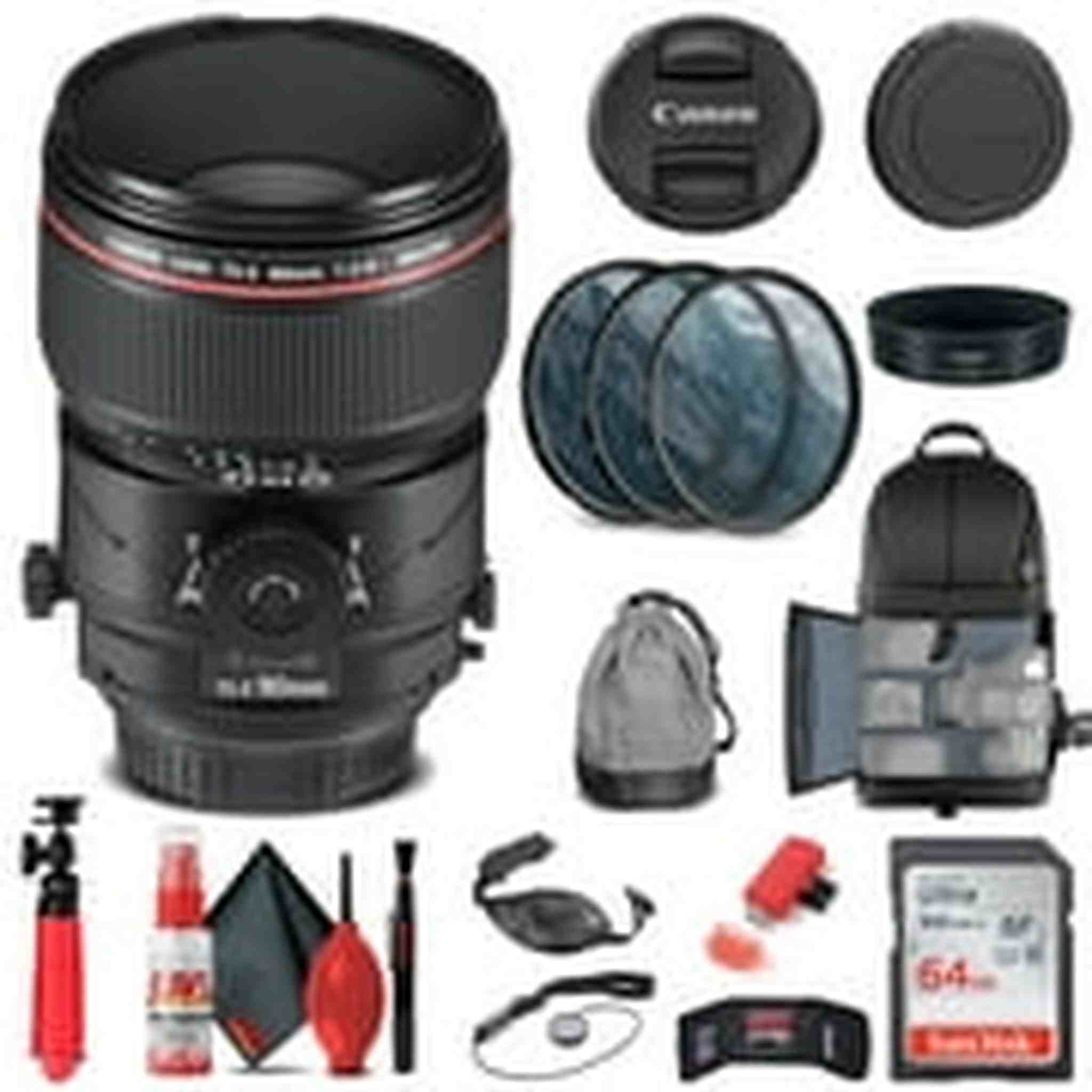 Canon TS-E 90mm f/2.8L Macro Tilt-Shift Lens 2274C002 + Filter Kit + More Canon