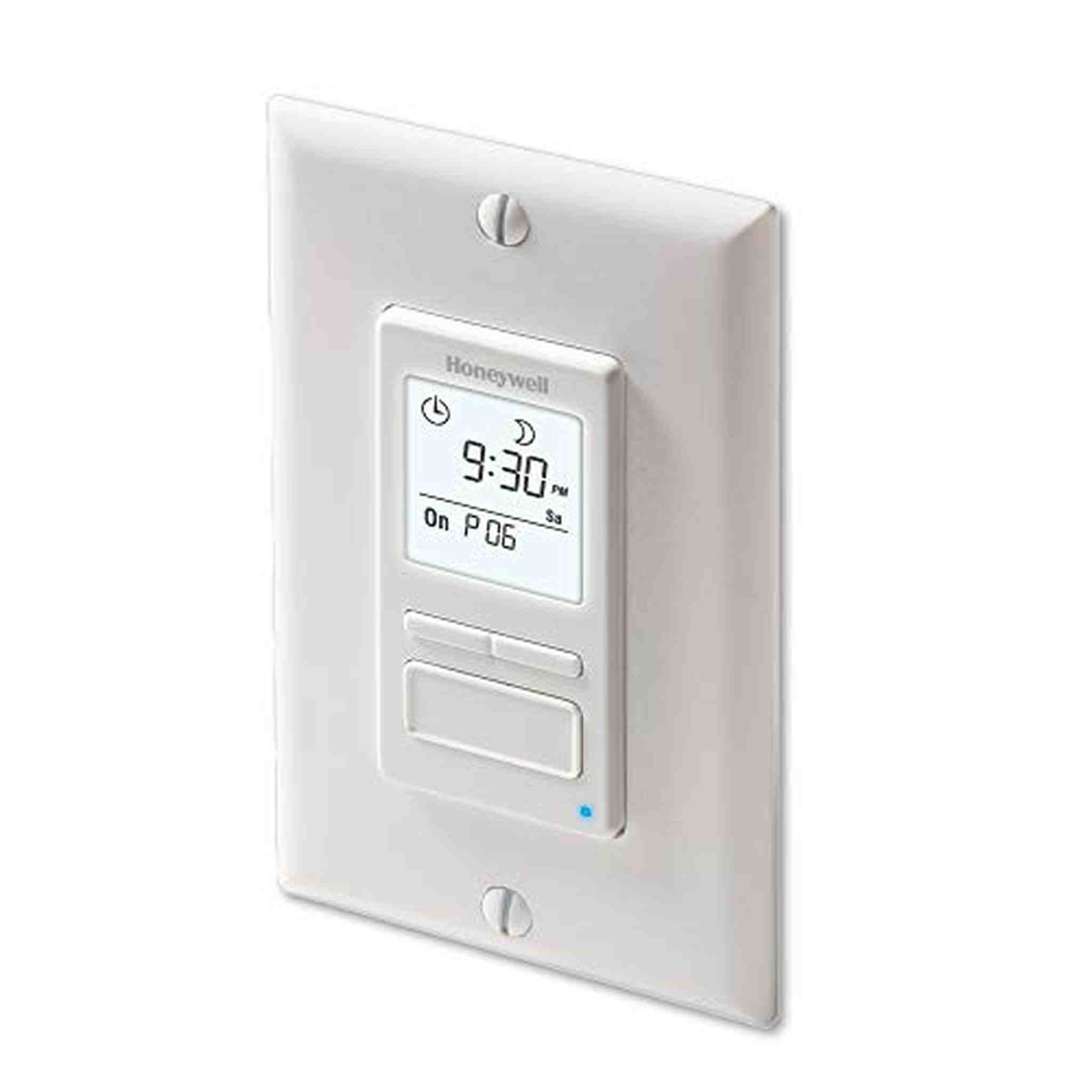 Honeywell Home RPLS740B1008 Econoswitch 7-Day Programmable Light Switch Timer, White Honeywell