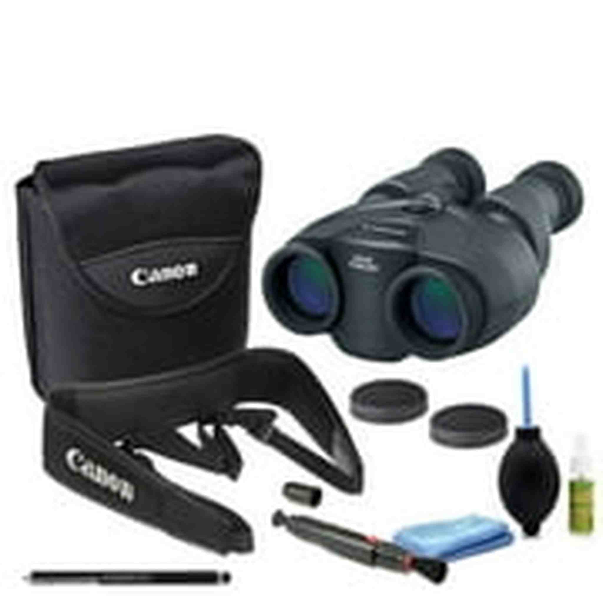 Canon 10x30 is II Image Stabilized Binocular Starters Bundle