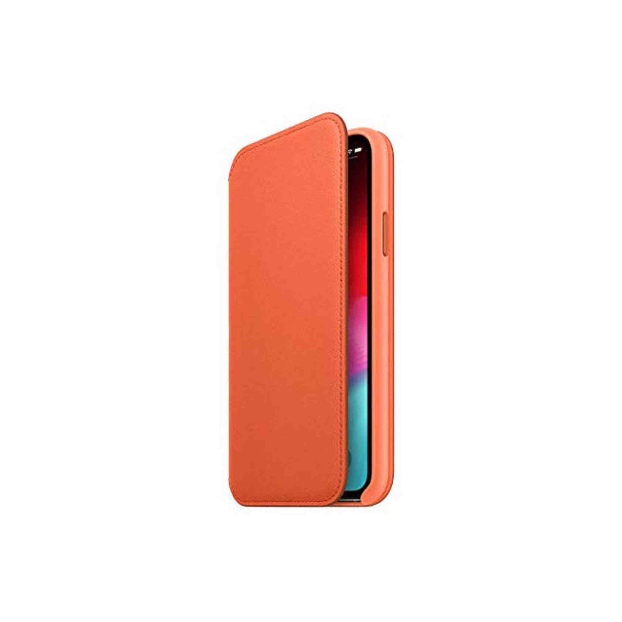 Apple Leather Folio for iPhone Xs - Sunset Apple