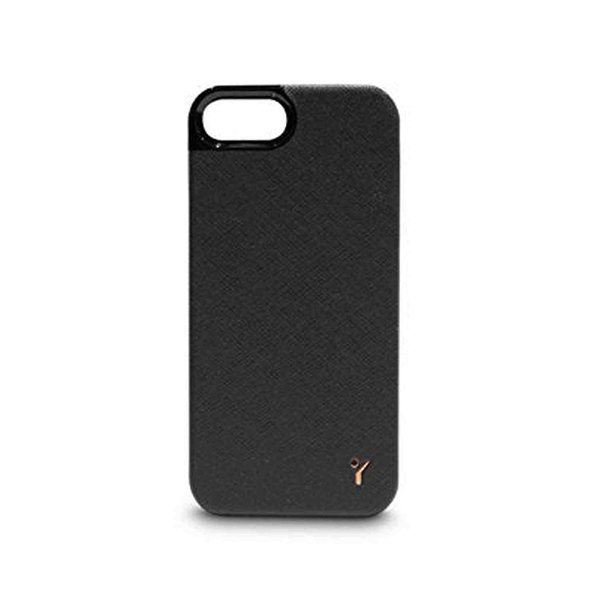 The Joy Factory Royce Premium Synthetic Leather Hardshell Case for iPhone5/5S, CSD113 Black The Joy Factory