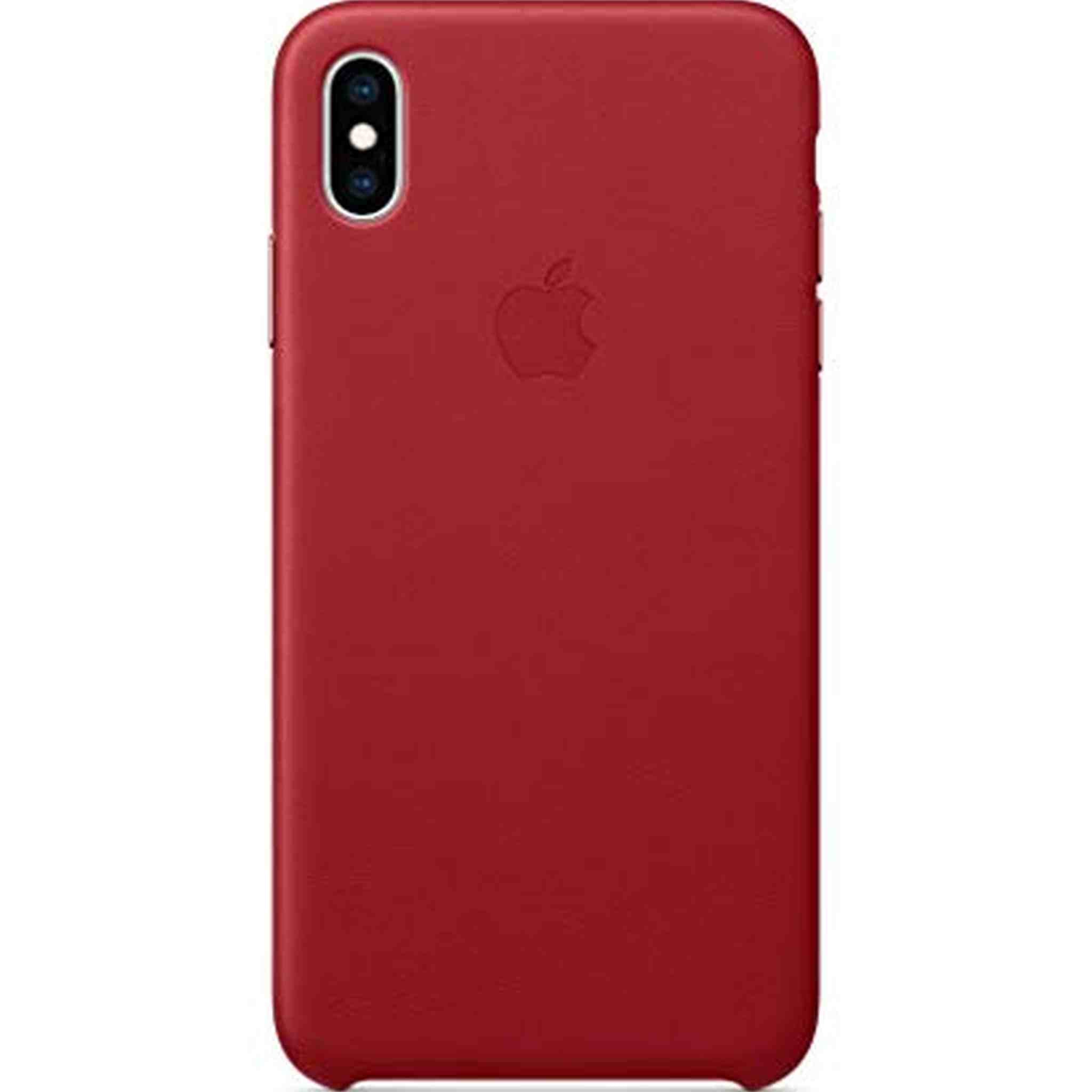 Apple Leather Case for iPhone Xs Max - Red Apple