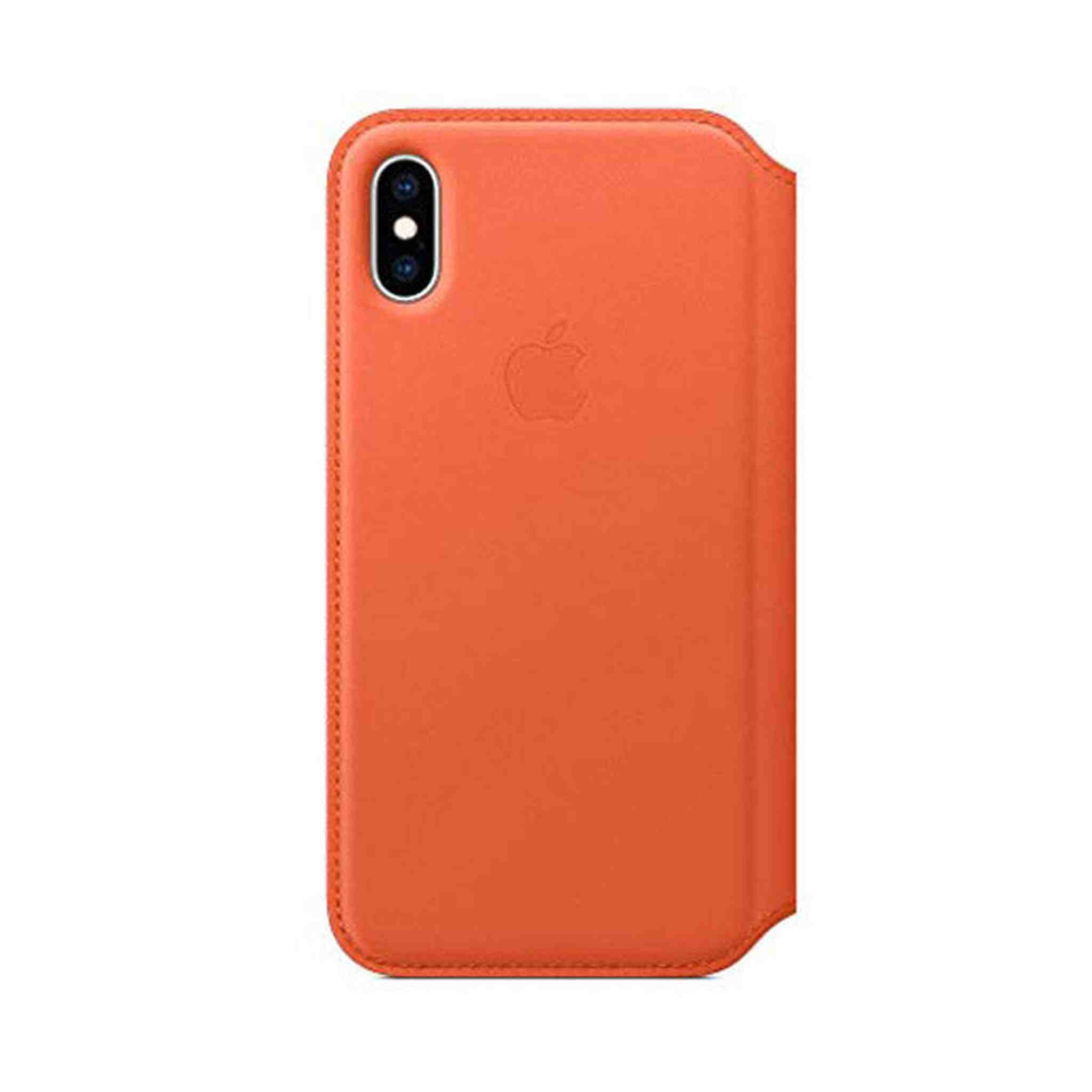 Apple Leather Folio for iPhone Xs - Sunset Apple