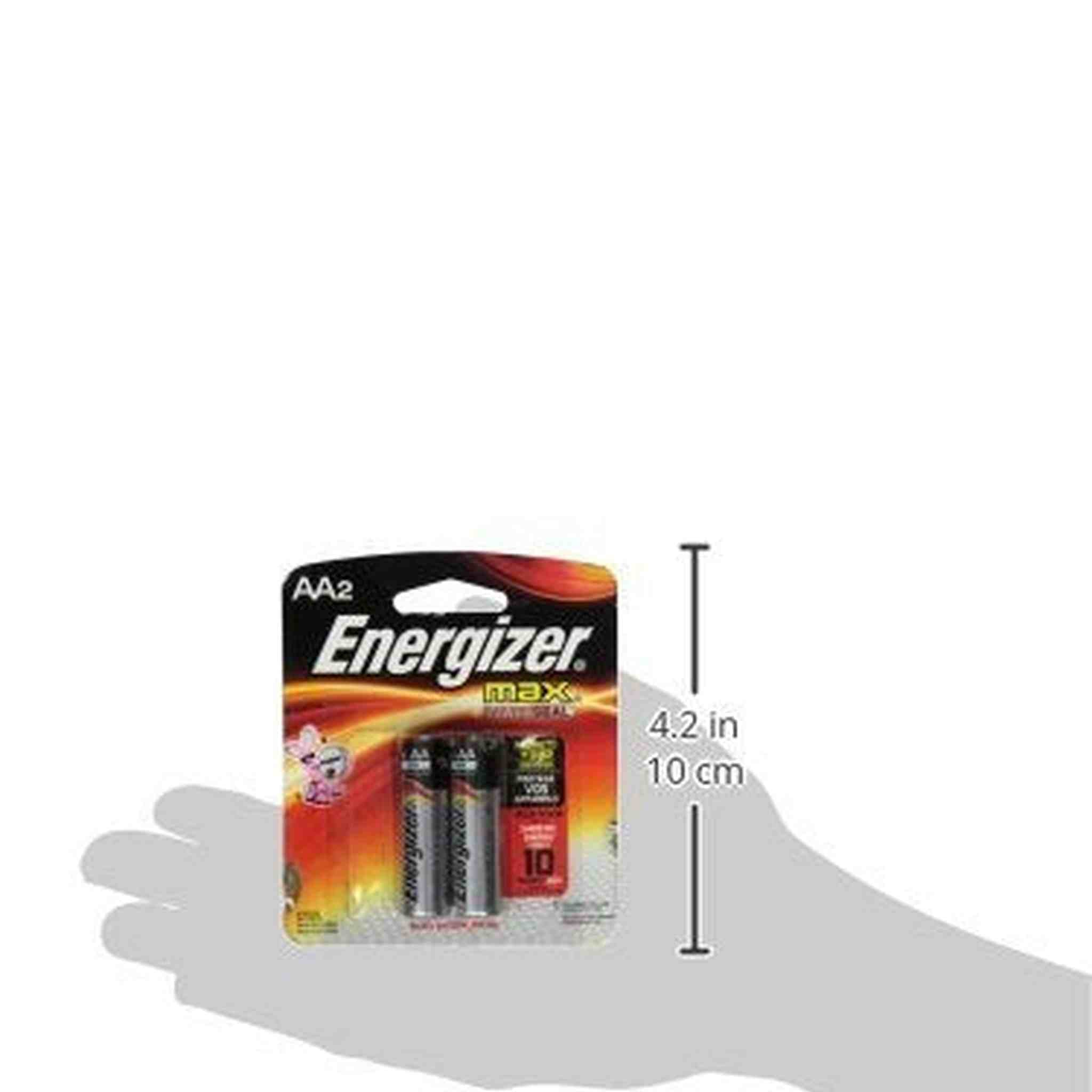 Energizer E91BP-2 AA Size Alkaline General Purpose Battery, AA - Alkaline - 1.5 V DC - 48-2 Packs 96 Batteries Total Energizer