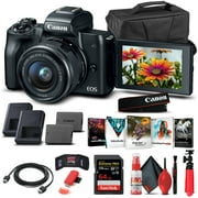 Canon EOS M50 Mirrorless Camera W/ 15-45mm Lens Black 2680C011 - Basic Bundle Canon