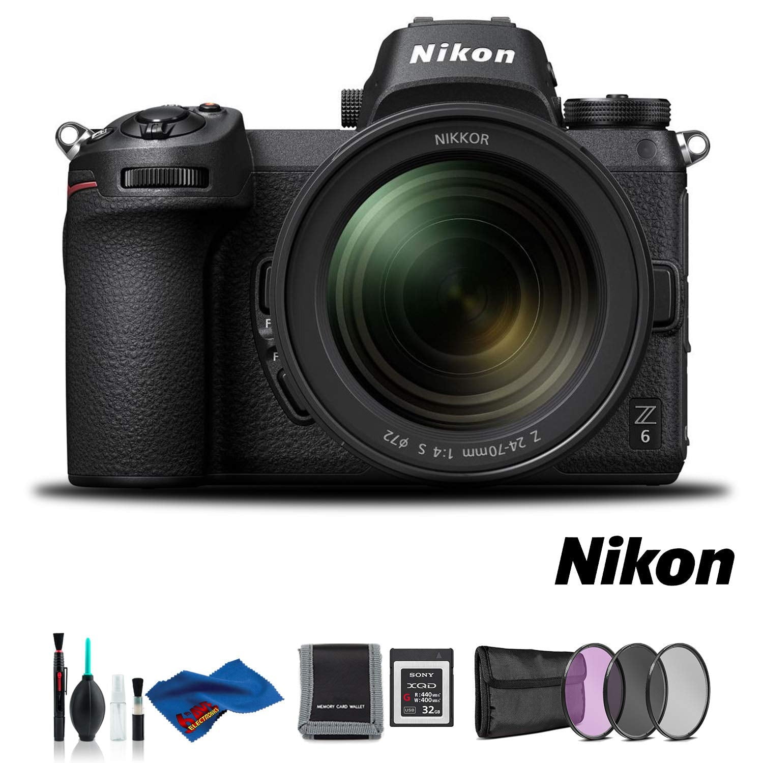 Nikon Z 6 Mirrorless Digital Camera with 24-70mm Lens and 32GB Memory Kit Nikon