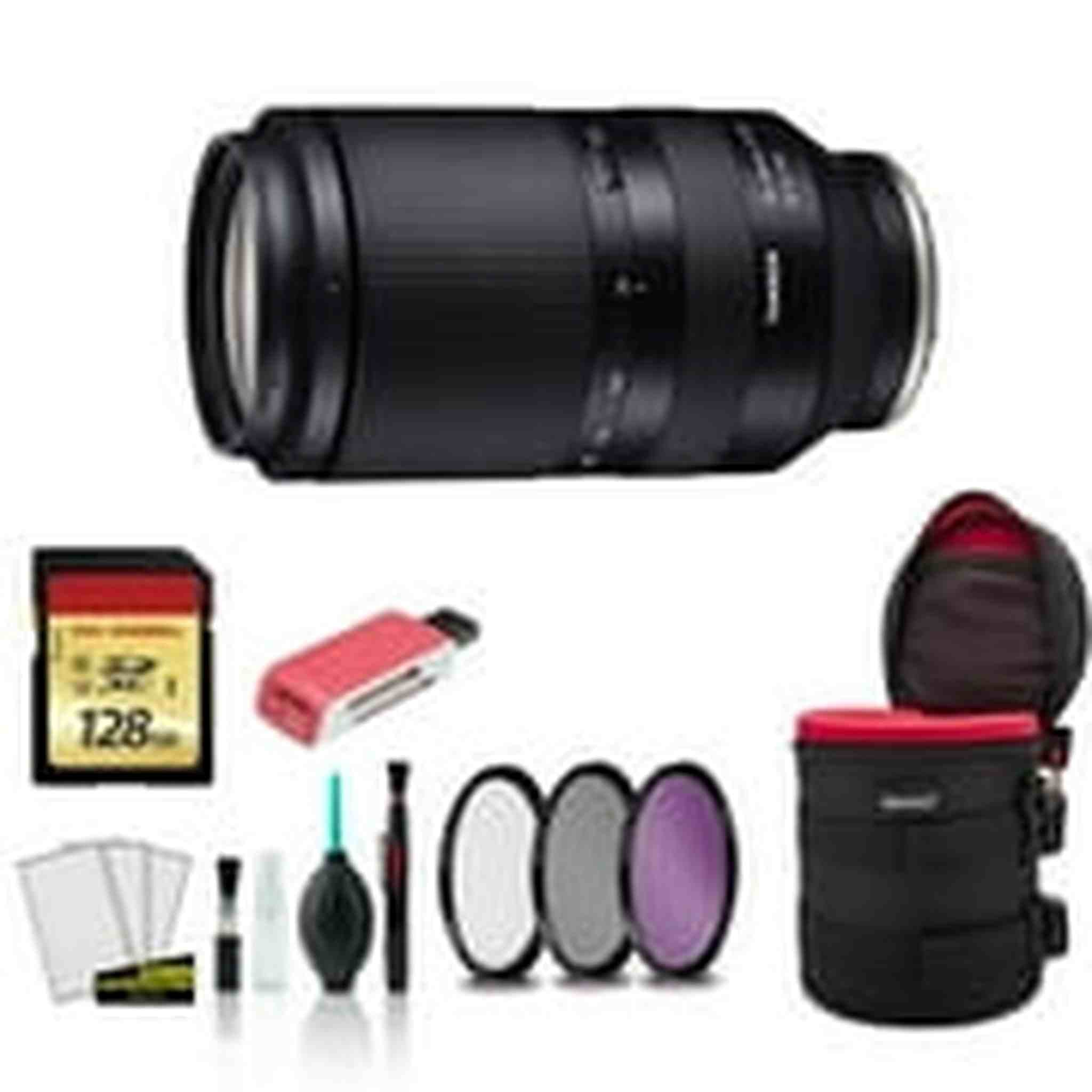 Tamron 70-180mm Lens for Sony E - Kit with 128GB Memory Card + More Tamron