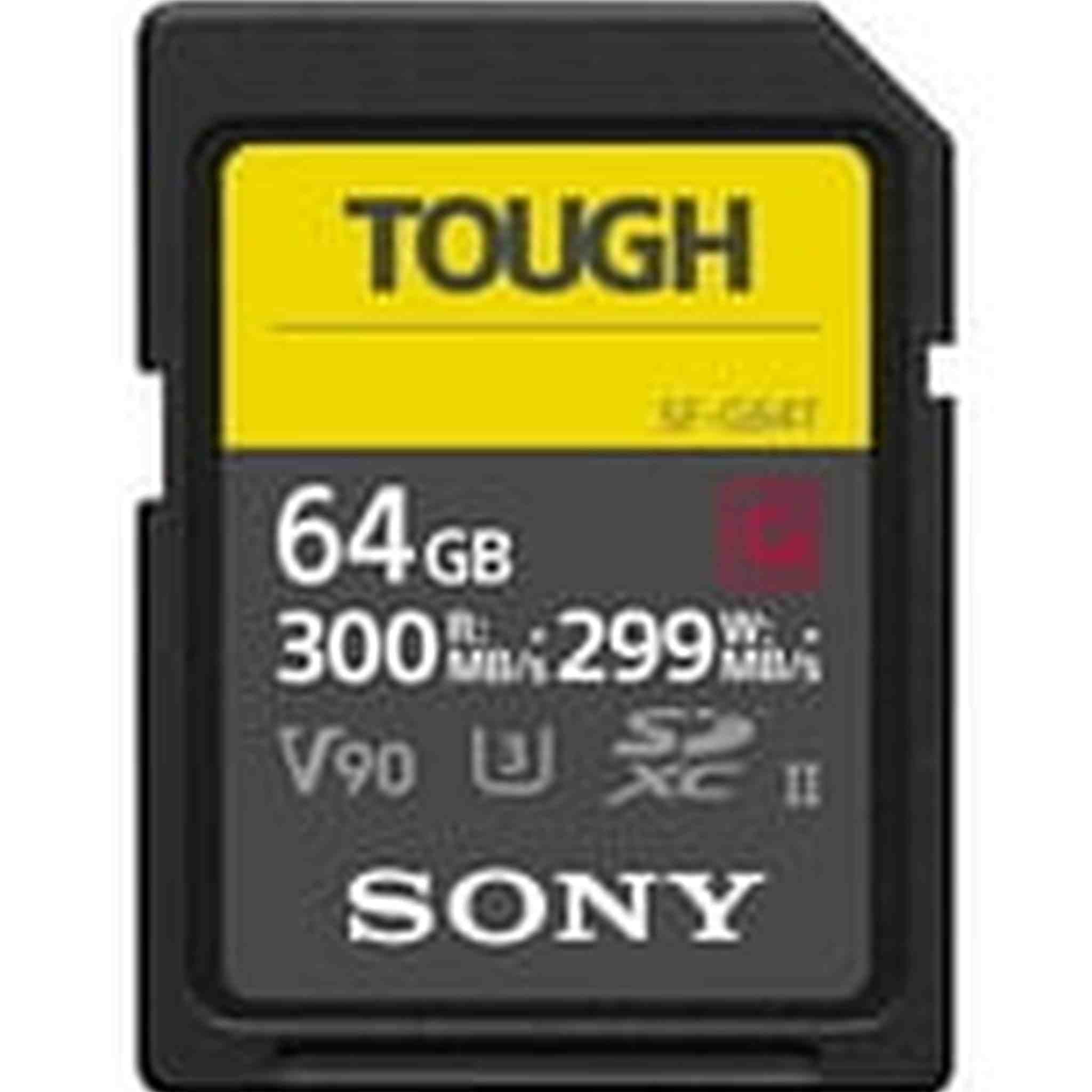 Sony Tough High Performance 64GB SDXC UHS-II Class 10 U3 Flash Memory Card with Blazing Fast Read Speed up to 300MB/s SF-G64T/T1 Sony