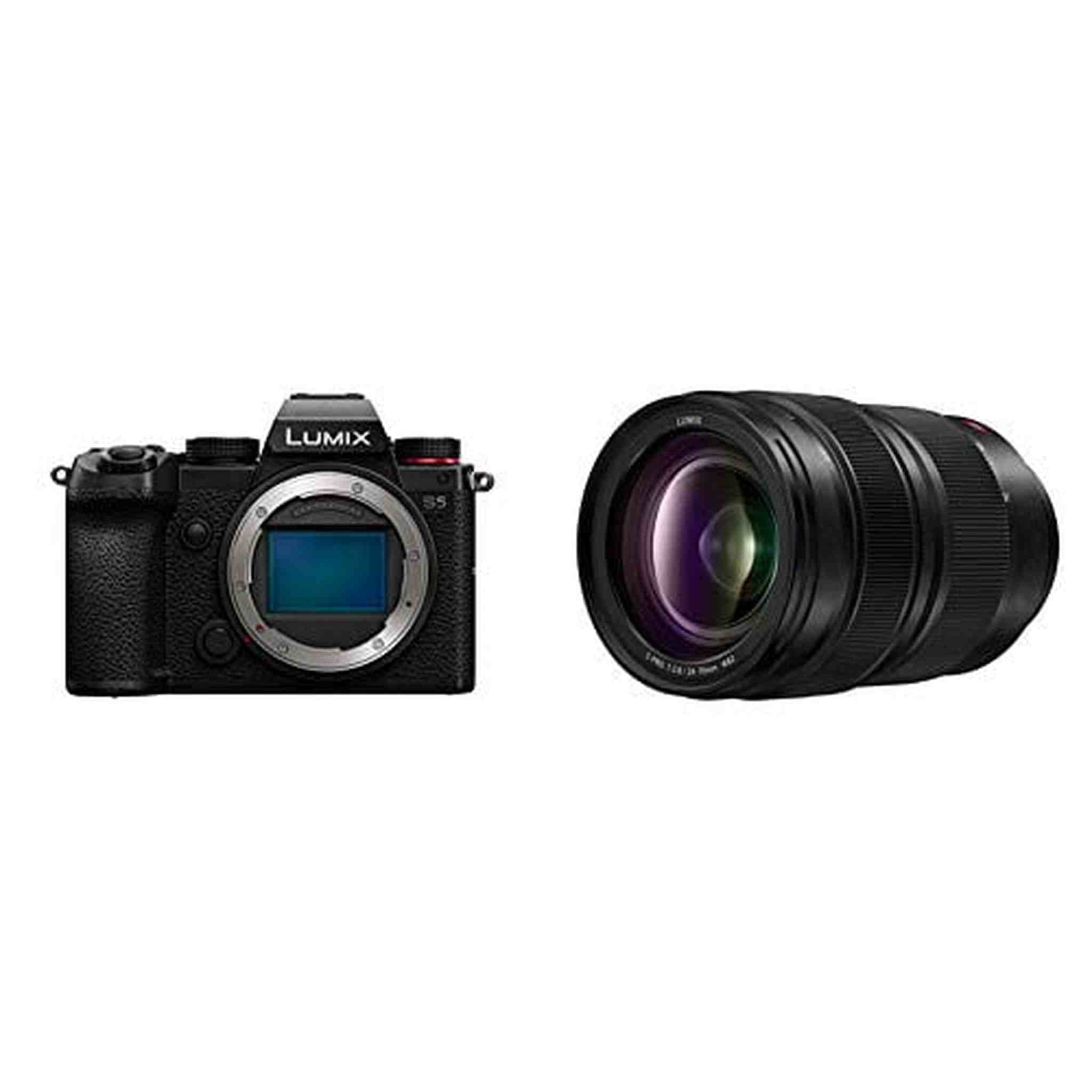 Panasonic LUMIX S5 Full Frame Mirrorless Camera and LUMIX S Pro 24-70mm F2.8 L-Mount Interchangeable Lens Panasonic