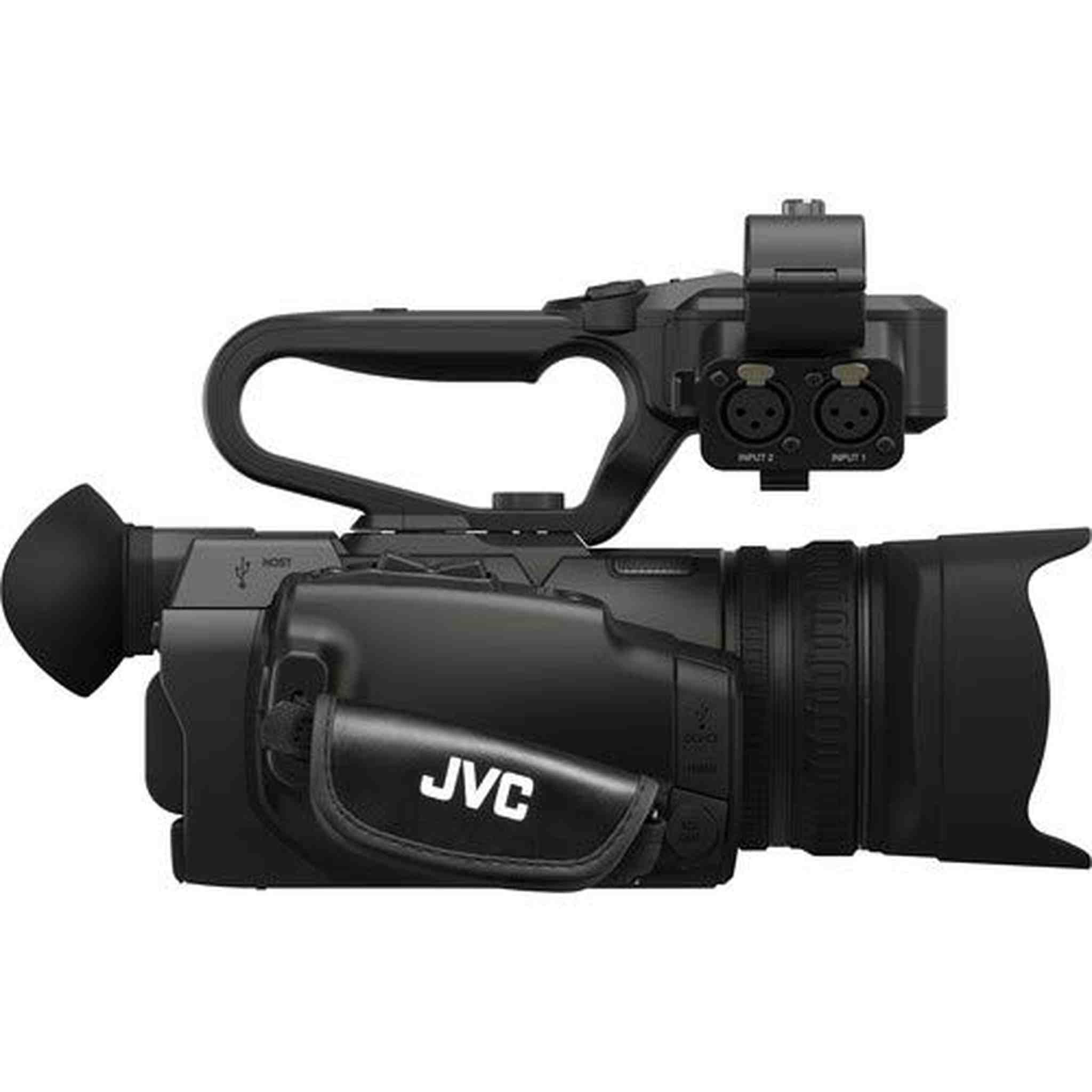 JVC GY-HM250 UHD 4K Streaming Professional Video Camcorder - Bundle with 128GB Memory Card + LCD Screen Protectors + More JVC