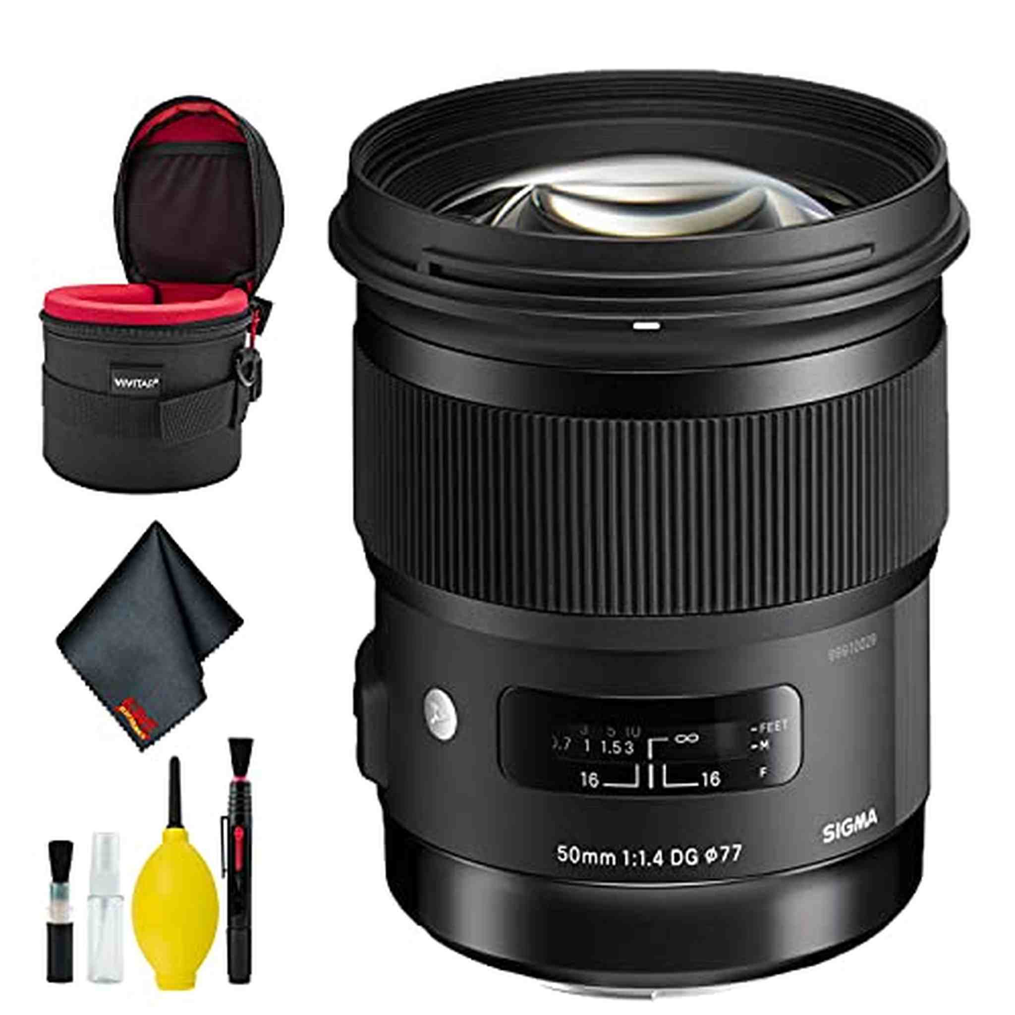 Sigma 50mm f/1.4 DG HSM Art Lens for Nikon F USA Deluxe Bundle Sigma