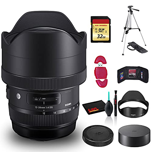 Sigma 12-24mm f/4 DG HSM Art Lens for Nikon F with Cleaning Kit, 57