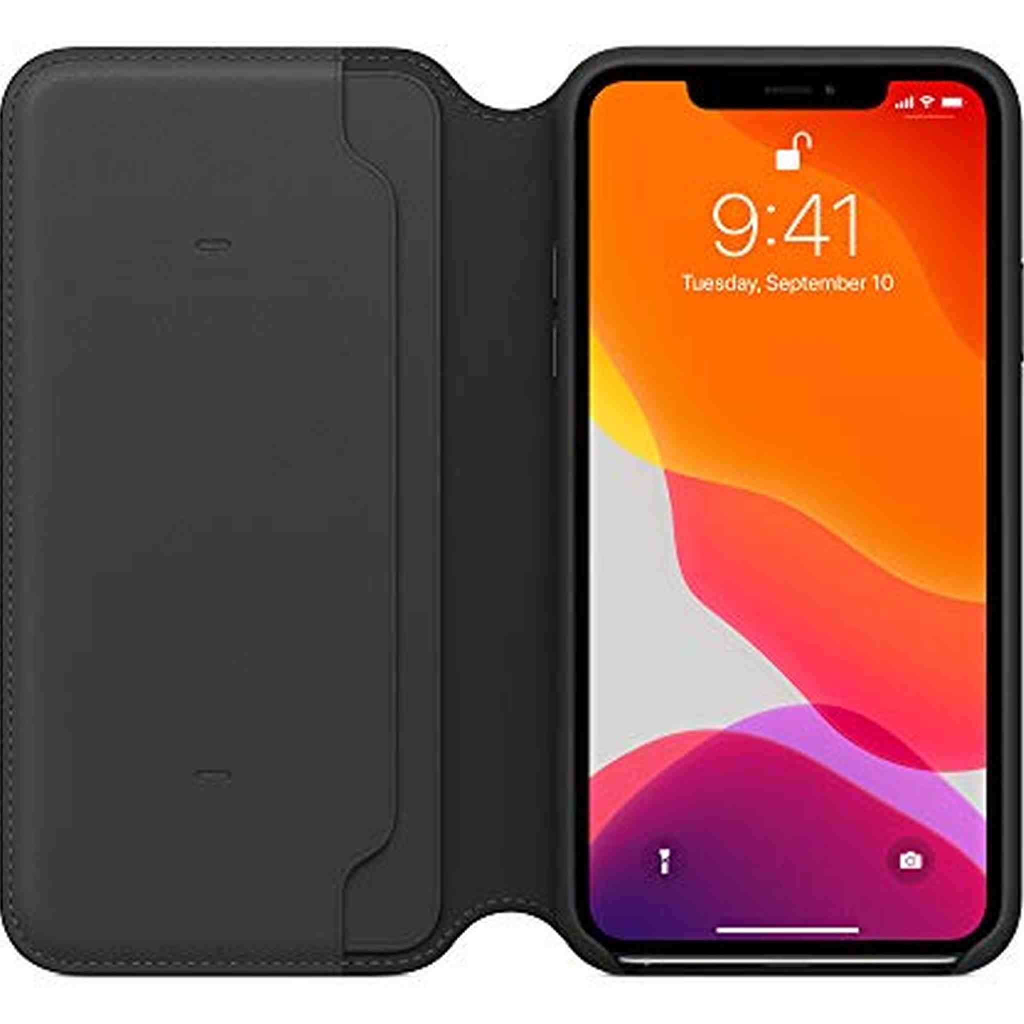 Apple Leather Folio for iPhone 11 Pro Max - Black Apple