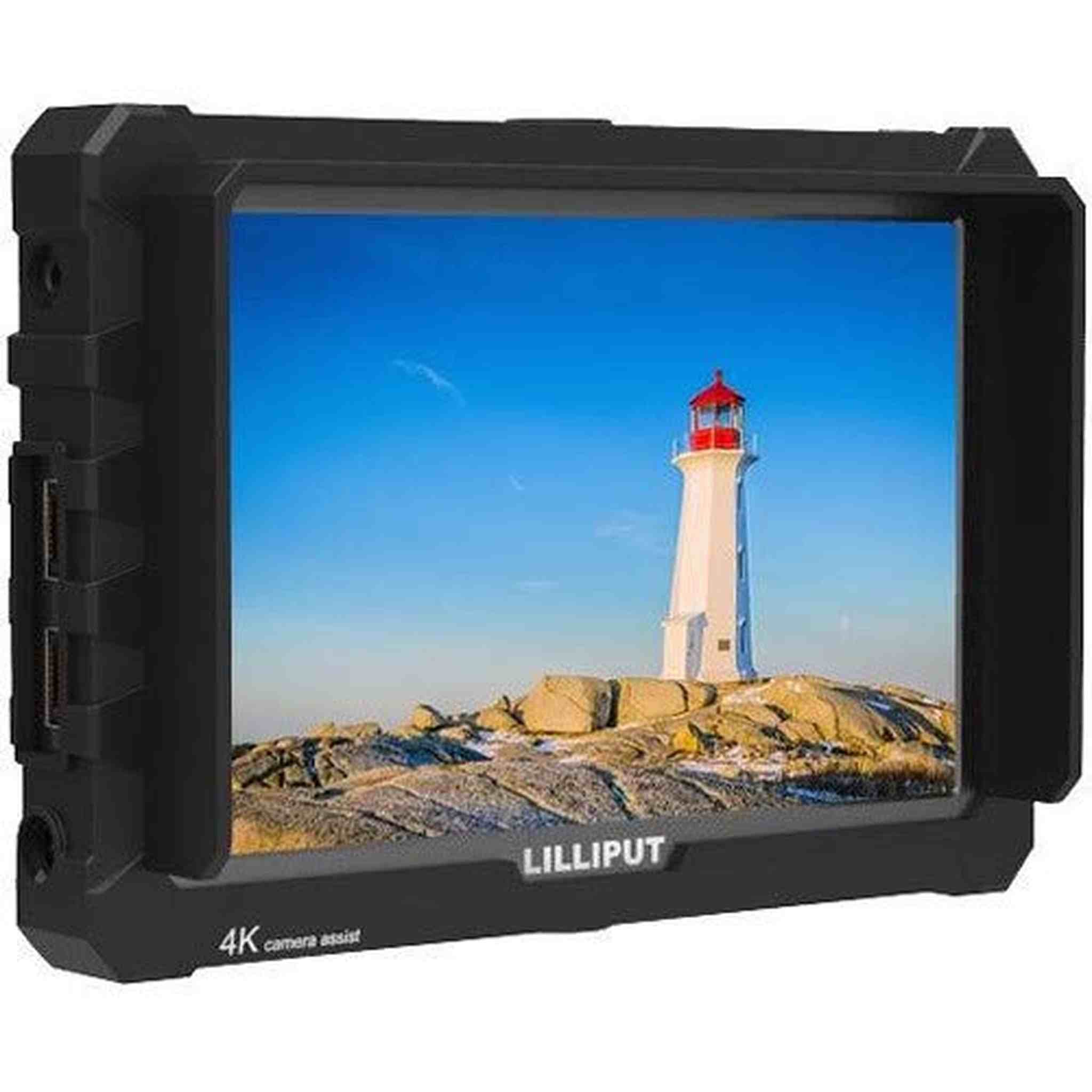 Lilliput A7S Full HD 7 Inch IPS Video Camera Field Monitor w/ 4K Support Black Case HDMI Ports Advanced Bundle w/ Stabilizing Handle, Tripod, HDMI Lilliput