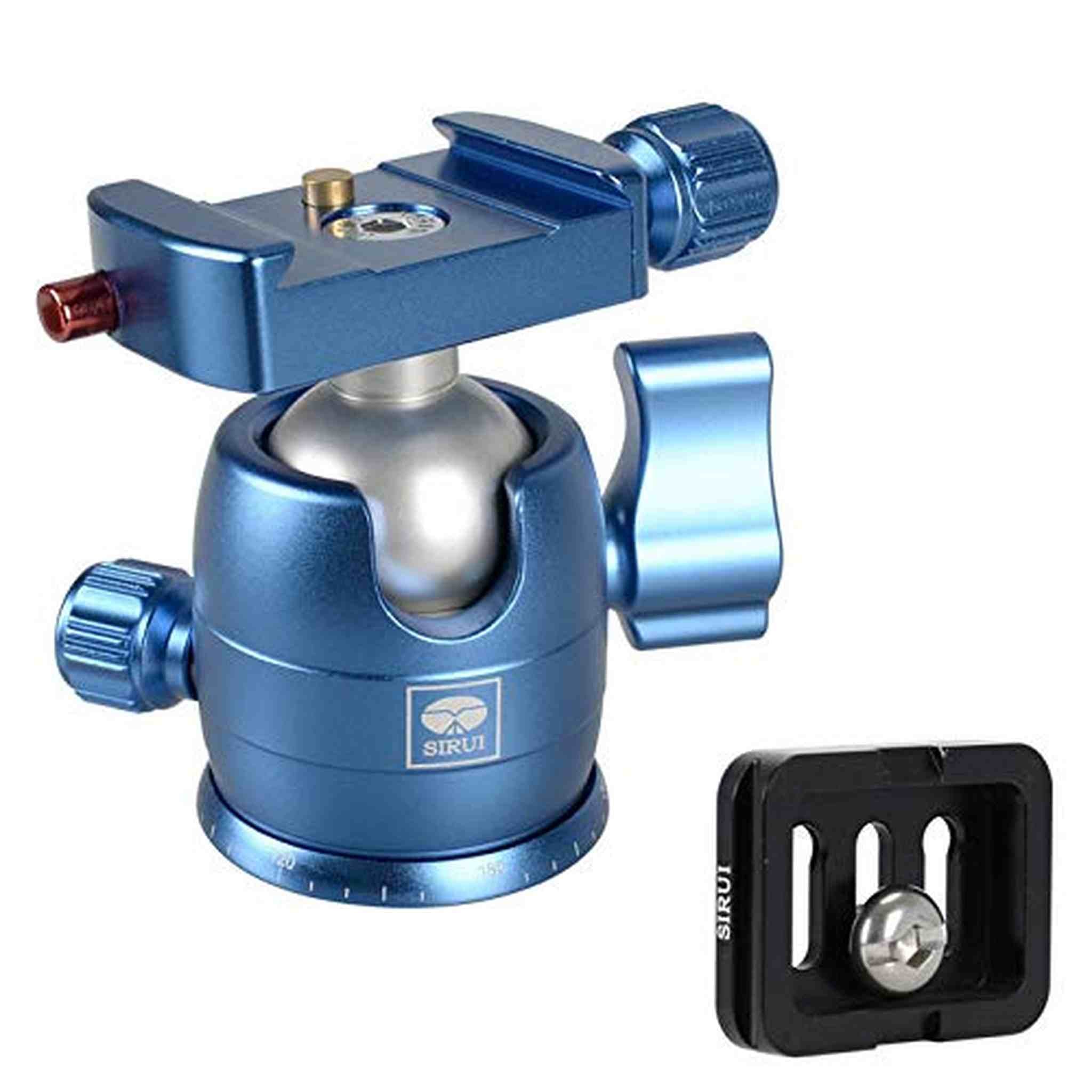 Sirui B-00 Aluminum Mini Ball Head with TY-C10 Plate, 11 lb Capacity, Blue Sirui