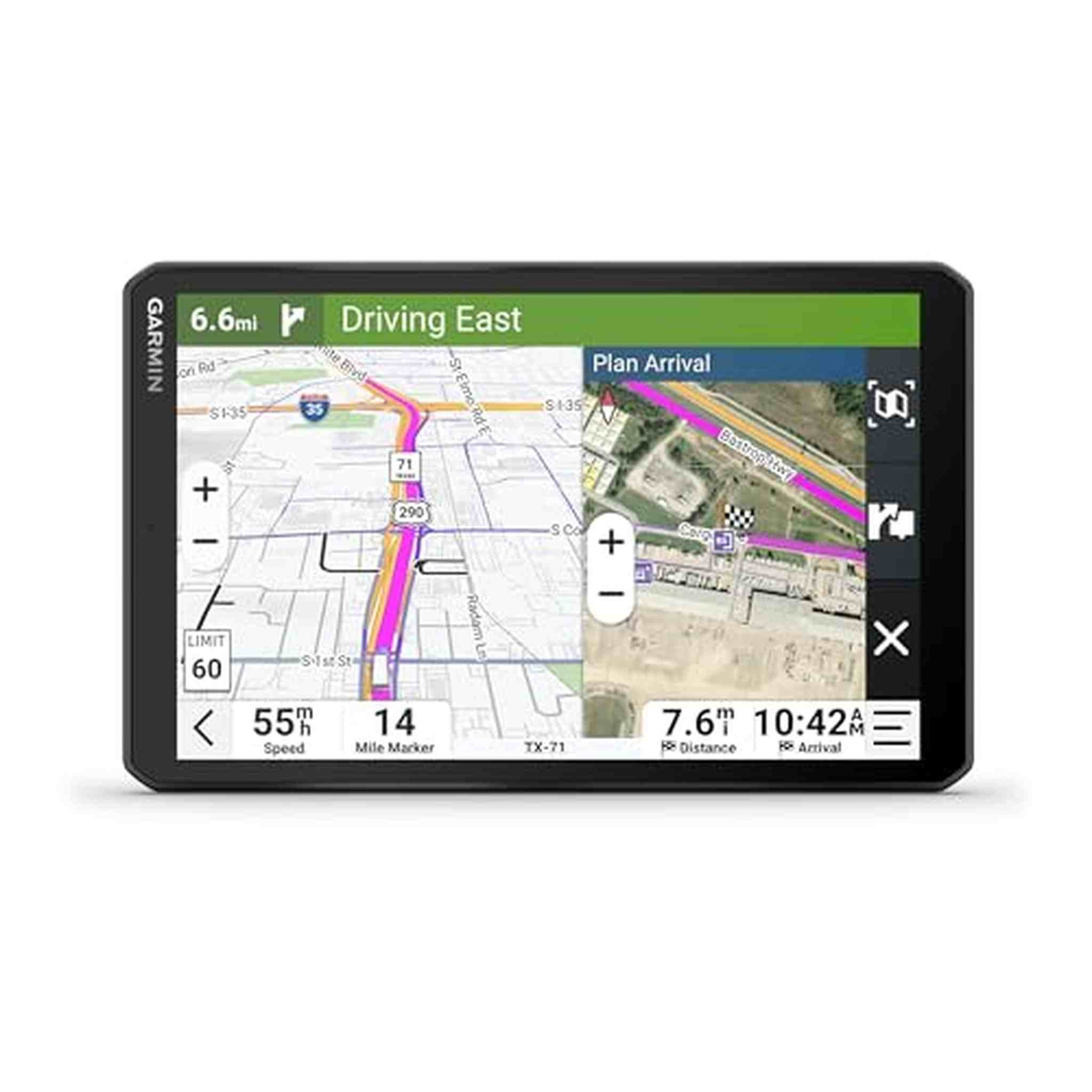 Garmin dēzl™ OTR820, Large High-Res 8” GPS Truck Navigator, Custom Truck Routing, Satellite Imagery, Wind Speed, Community-Shared Loading Docks, Truck Entrances & Parking, Dual-Orientation Display Garmin