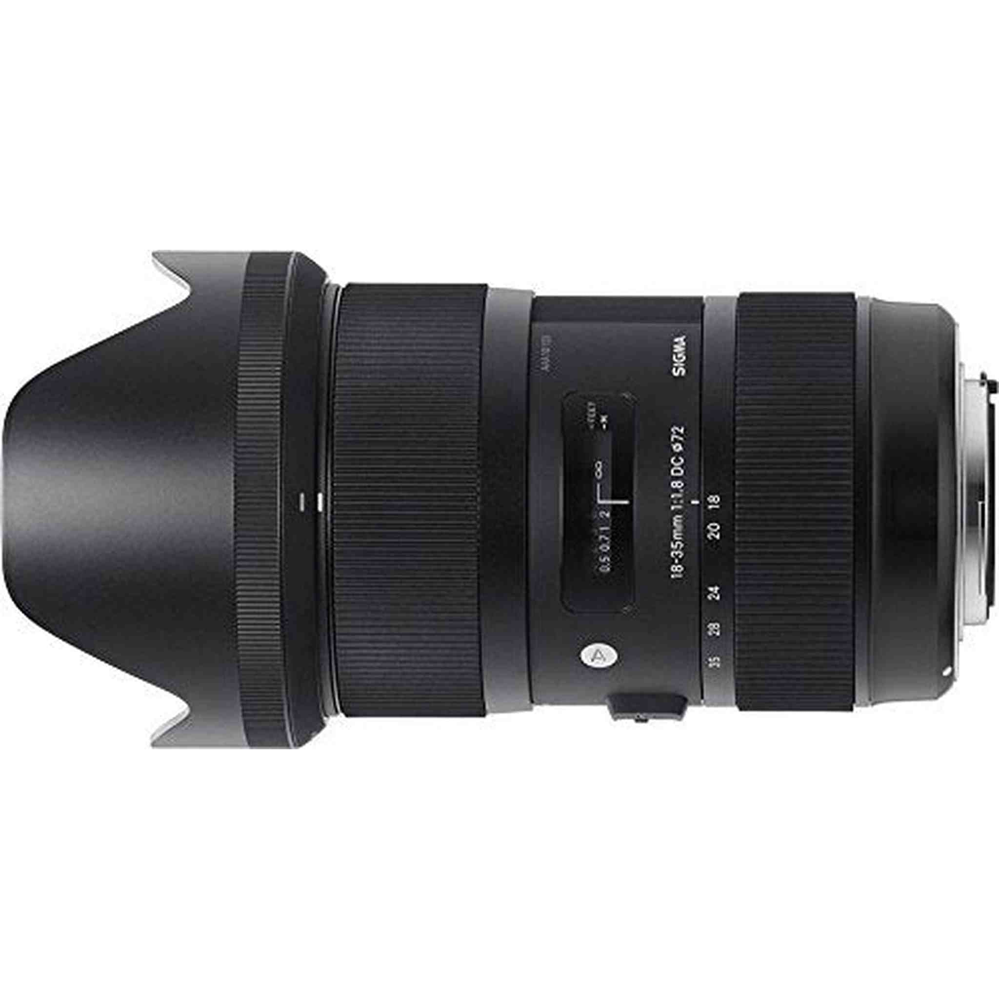 Sigma AF 18-35mm f/1.8 DC HSM Lens for Canon Includes Sandisk 64GB Extreme SD Memory UHS-I Card w/ 90/60MB/s Read/Write Bundle Sigma