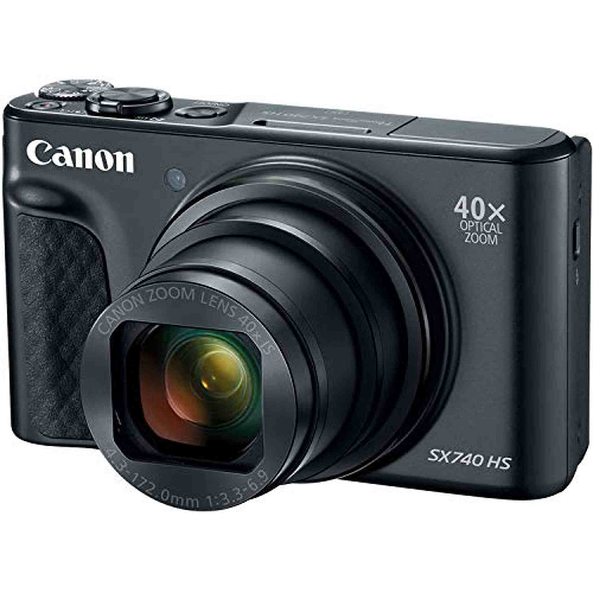 Canon PowerShot SX740 HS Digital Camera Black Memory Bundle - International Model Canon