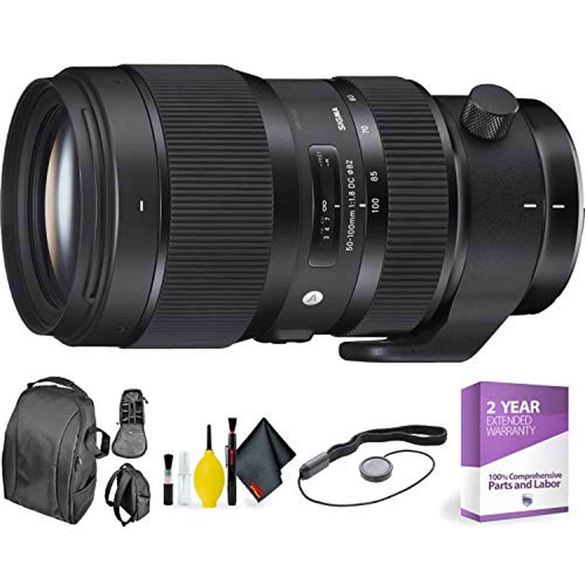 Sigma 50-100mm f/1.8 DC HSM Art Lens for Nikon F + Deluxe Lens Cleaning Kit Bundle Sigma