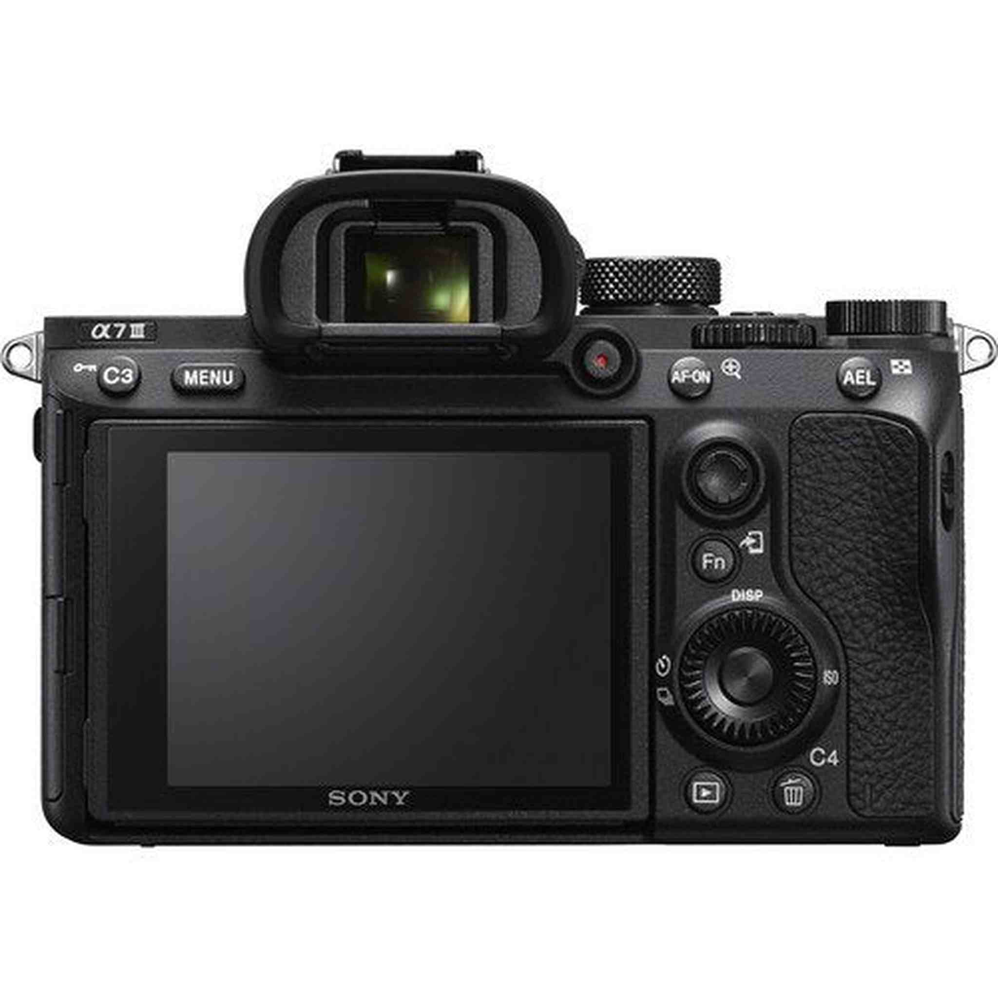 Sony Alpha a7 III Mirrorless Camera with 28-70mm Lens With Soft Bag, 2x Extra Batteries, Rode Mic, LED Light, External Monitor, 2x 64GB Memory Card, Sling Soft Bag, , Plus Essential Accessories Sony