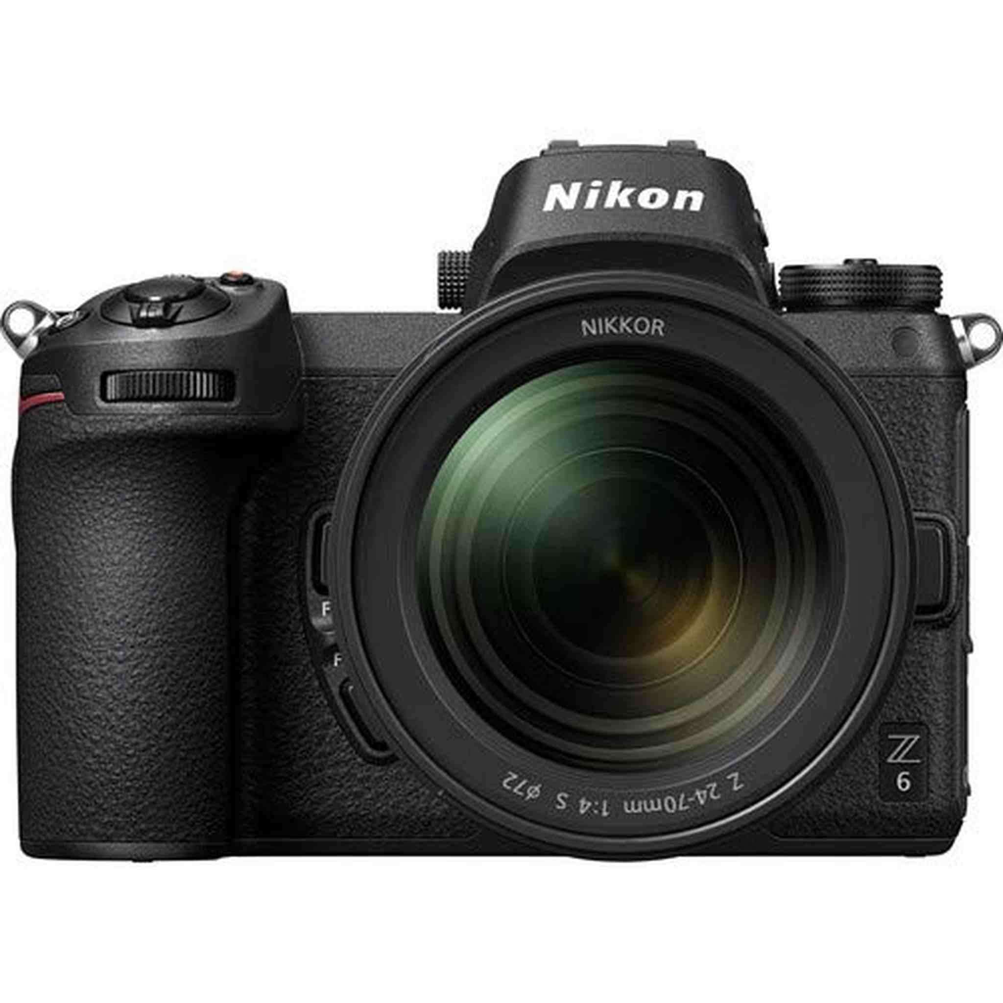 Nikon Z 6 Mirrorless FX-Format Digital Camera with 24-70mm Lens and FTZ Mount Adapter Kit - Bundle64GB Memory Card + EN- Nikon