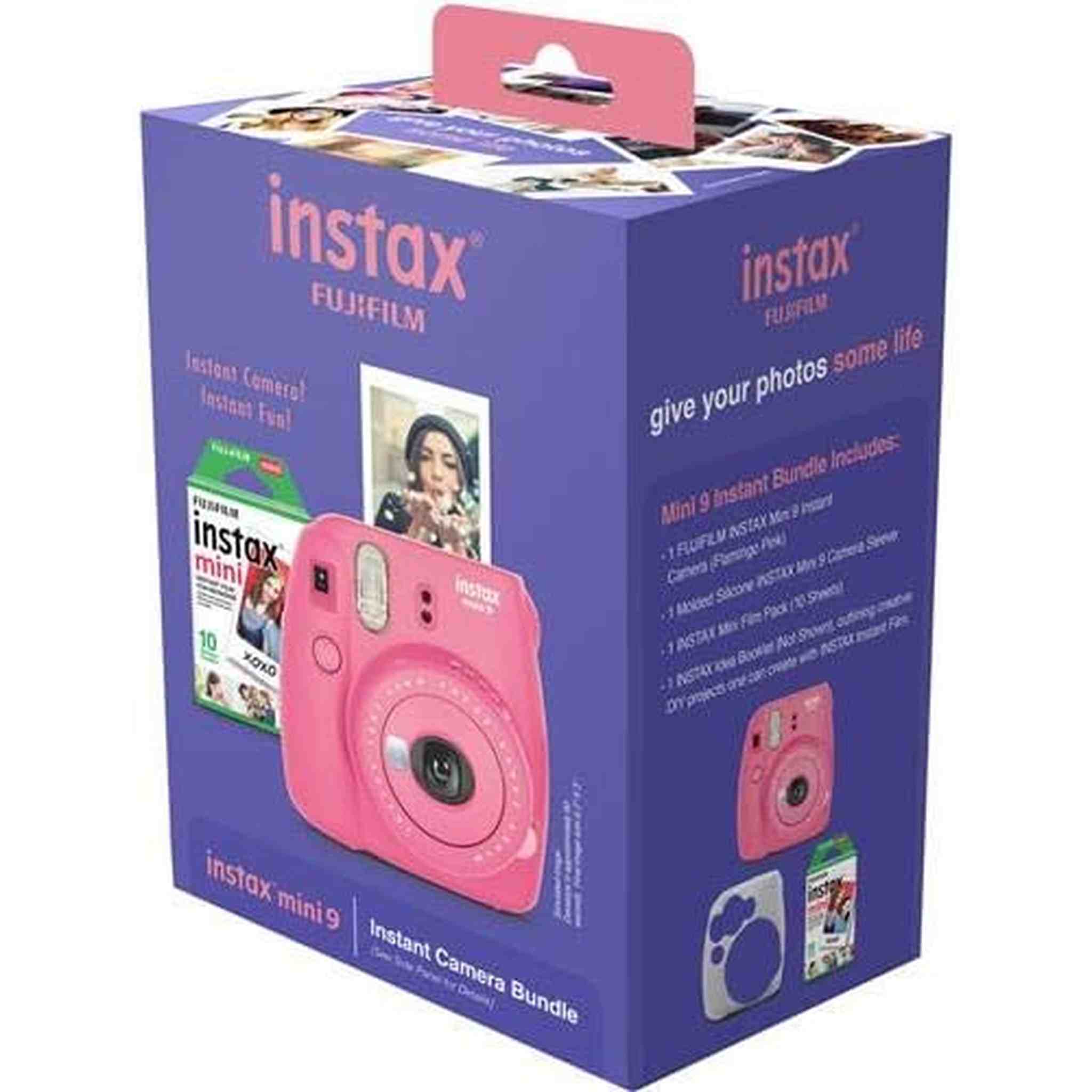 Fujifilm Instax Mini 9 Instant Film Camera Holiday Bundle - Flamingo Pink Fujifilm