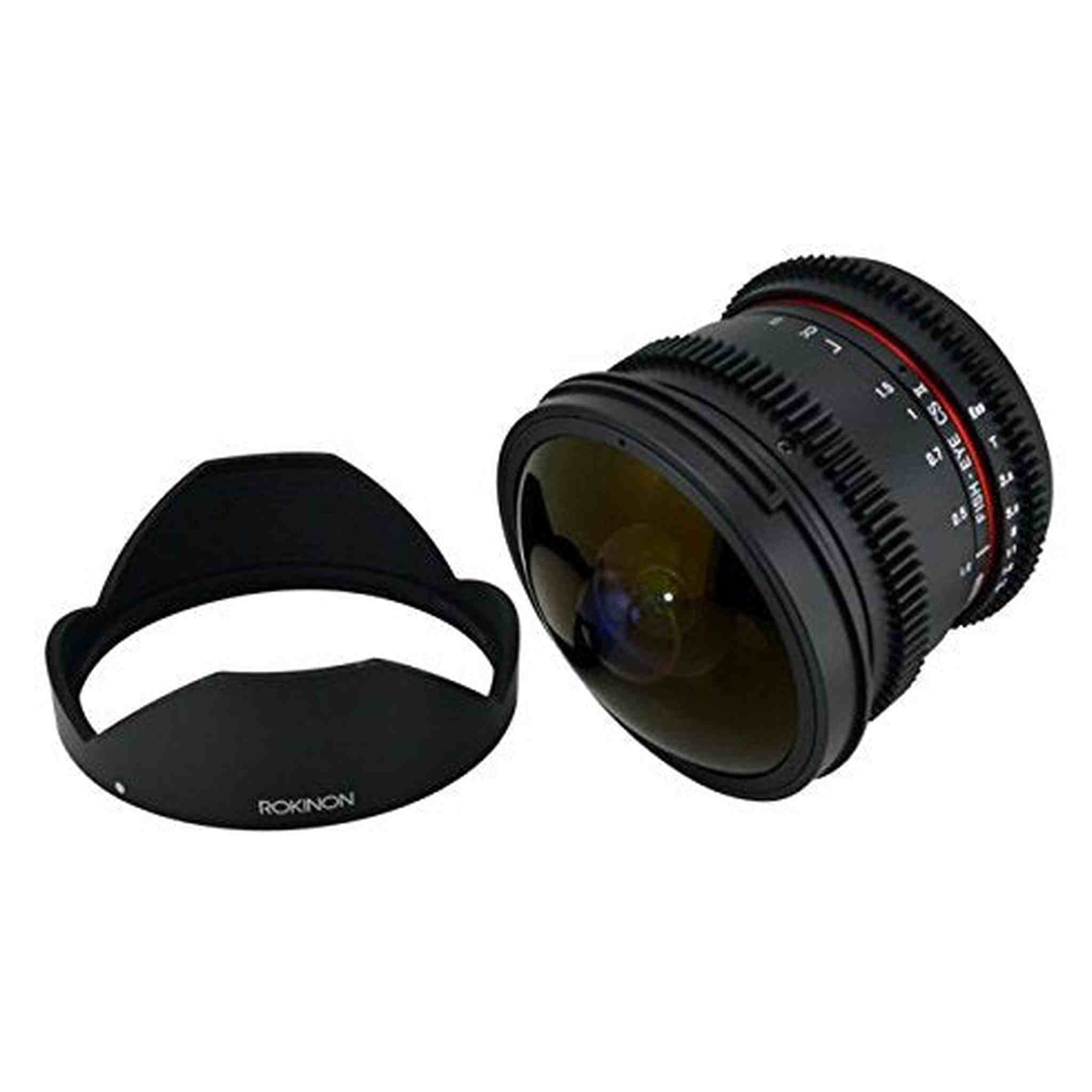 Rokinon 8mm T/3.8 Fisheye Cine Lens with Removable Hood for Sony E Rokinon