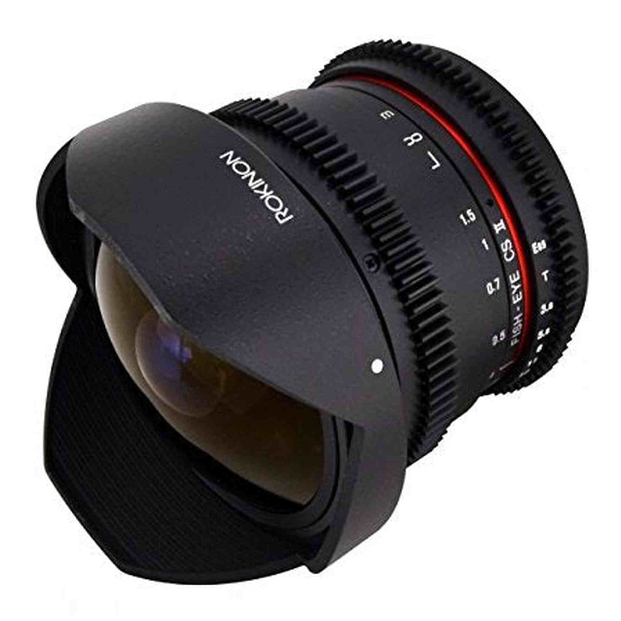 Rokinon 8mm T/3.8 Fisheye Cine Lens with Removable Hood for Sony E Rokinon