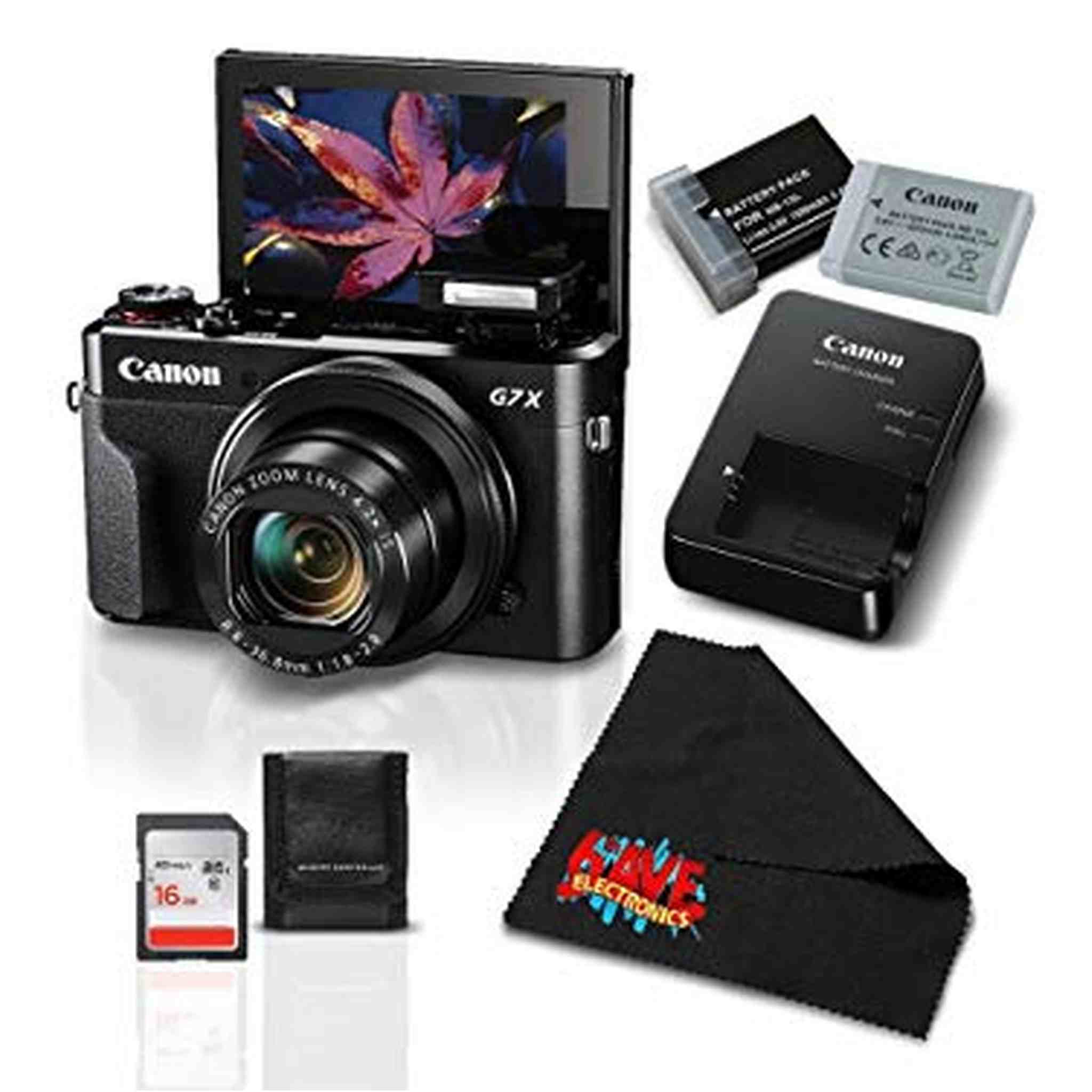 Canon PowerShot G7 X Mark II Digital Camera 1066C001 International Model Bundle with Spare Battery + 16GB Memory Card Canon