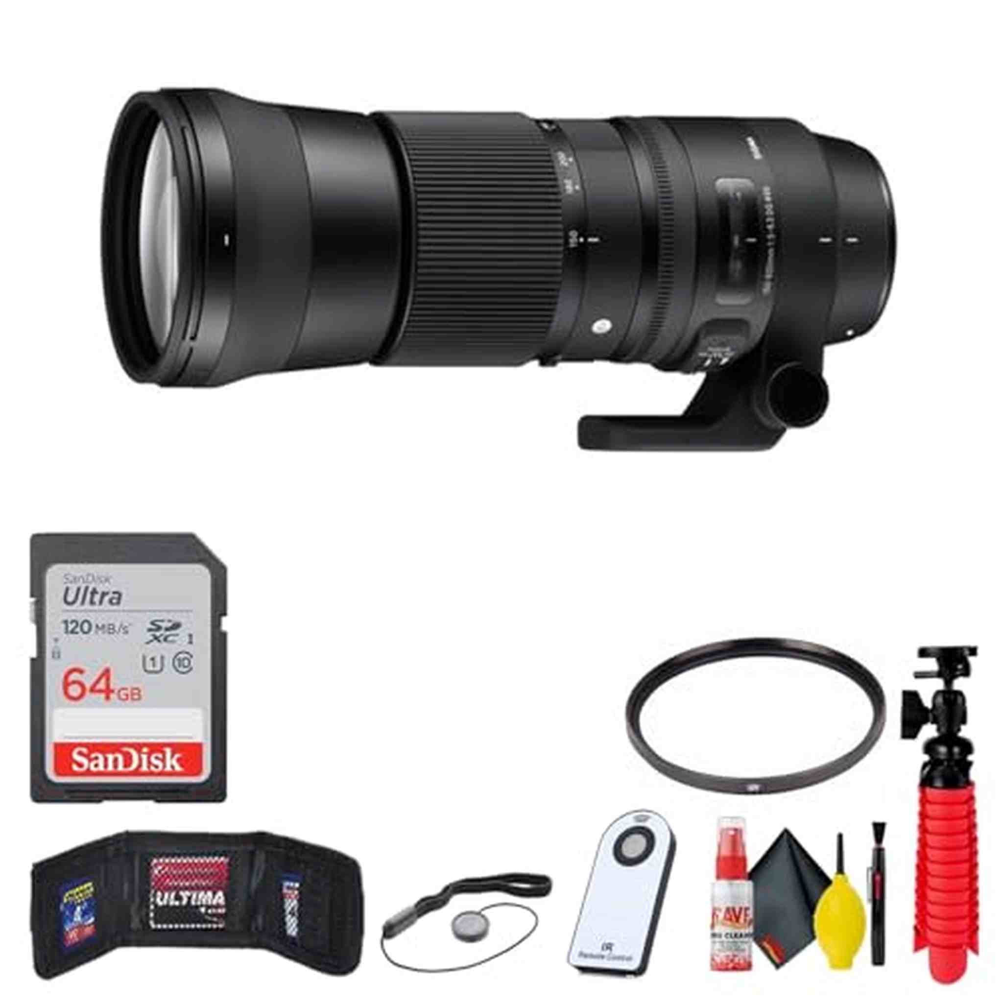 Sigma 150-600mm f/5-6.3 DG OS HSM Contemporary Lens for Canon EF Ultra Bundle Sigma