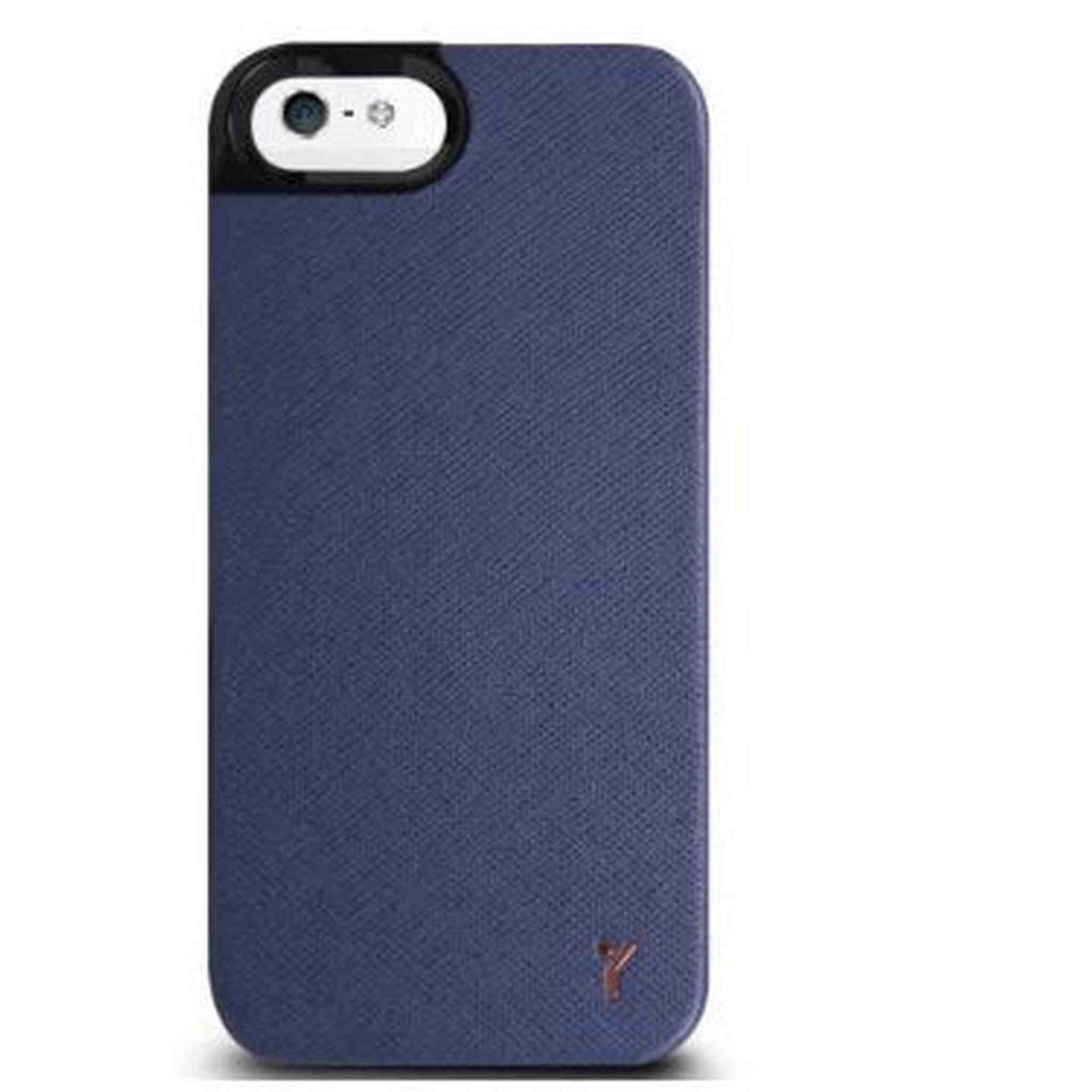 The Joy Factory Royce Premium Synthetic Leather Hardshell Case for iPhone5/5S, CSD115 Navy The Joy Factory