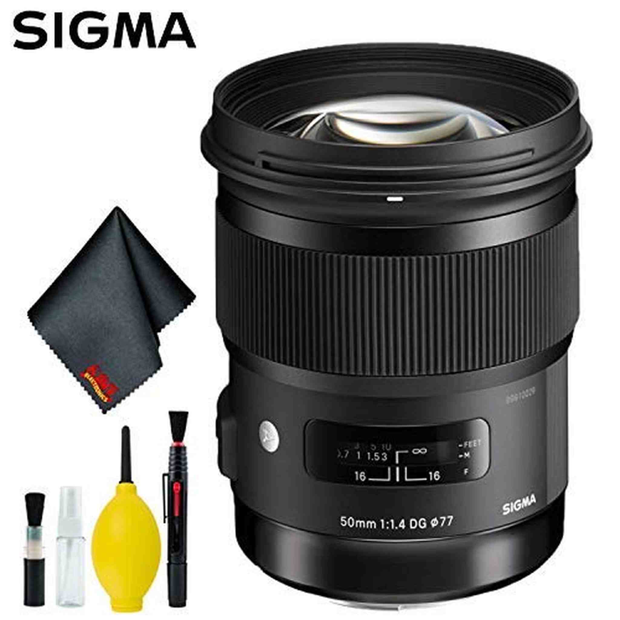 Sigma 50mm f/1.4 DG HSM Art Lens for Nikon F USA Standard Bundle Sigma