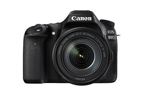 Canon EOS 80D Digital SLR Kit with EF-S 18-55mm f/3.5-5.6 Image Stabilization STM Lens Black International Model No Warranty Canon