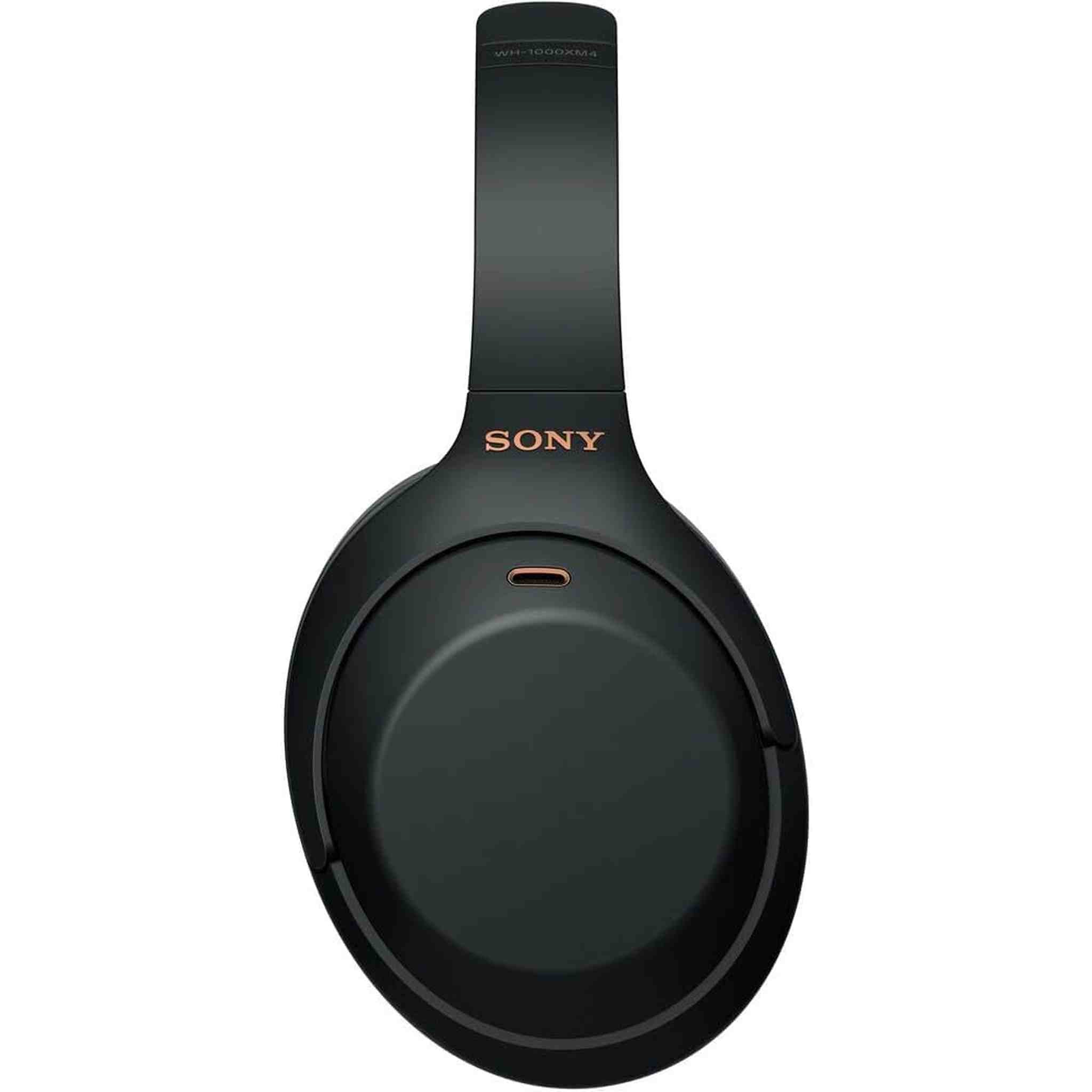 Sony WH-1000XM4 Wireless Noise Canceling Overhead Headphones with Mic for Phone-Call, Voice Control, With USB Wall Adapter and MicroFiber Cleaning Cloth - Bundle Sony