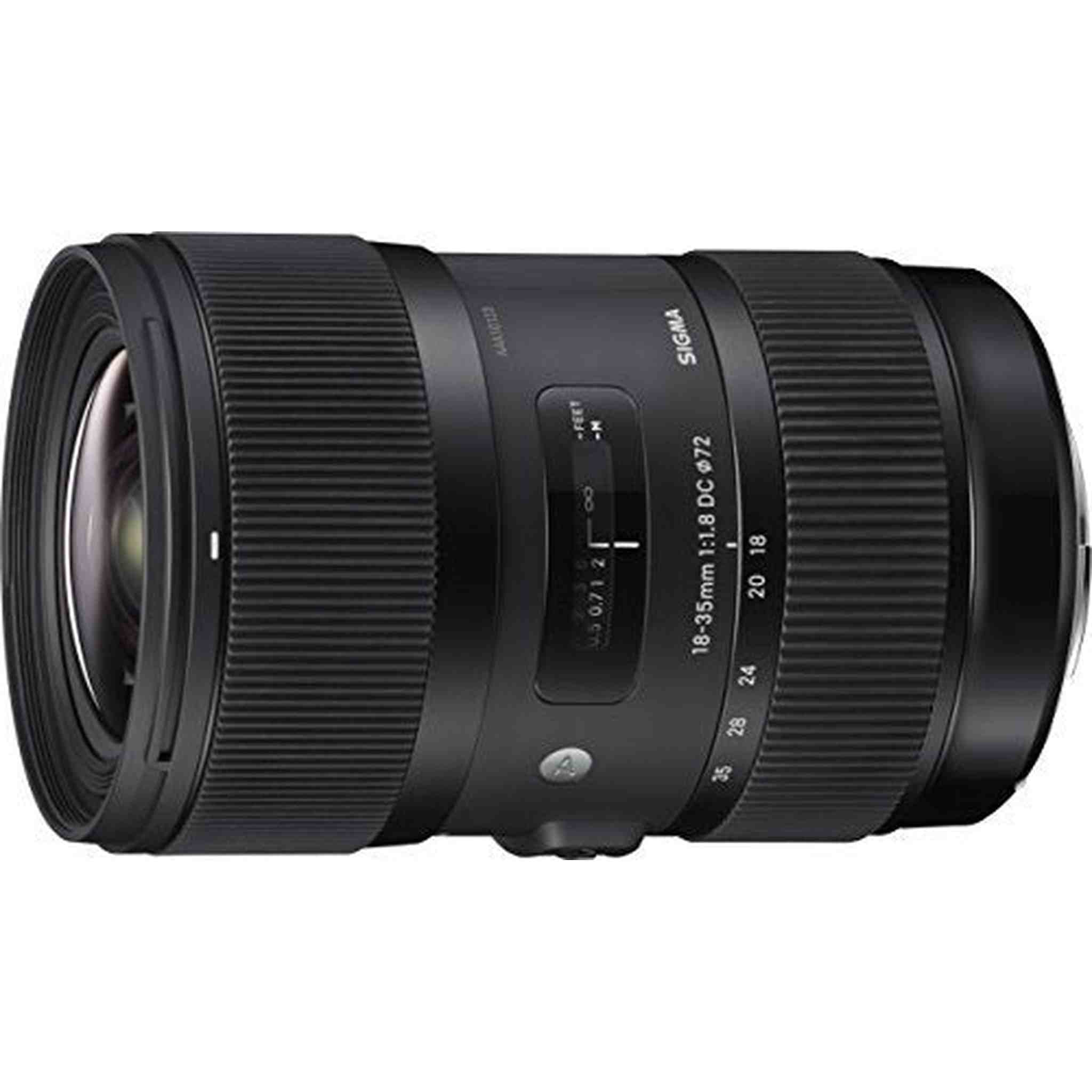 Sigma 210306 18-35mm F1.8 DC HSM Lens for Nikon APS-C DSLRs Black - International Version No Warranty Sigma