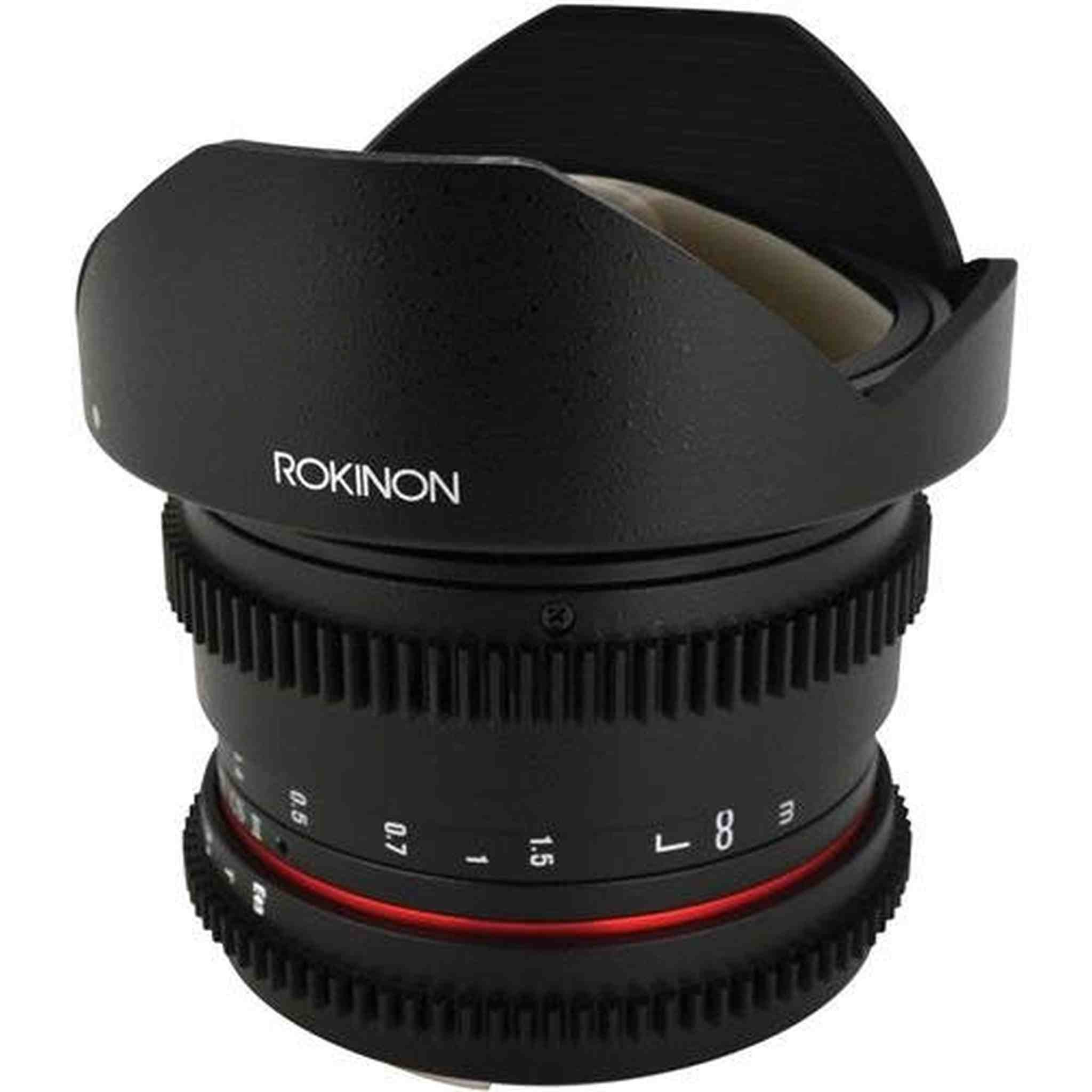 Rokinon 8mm T/3.8 Fisheye Cine Lens with Removable Hood for Sony E Rokinon