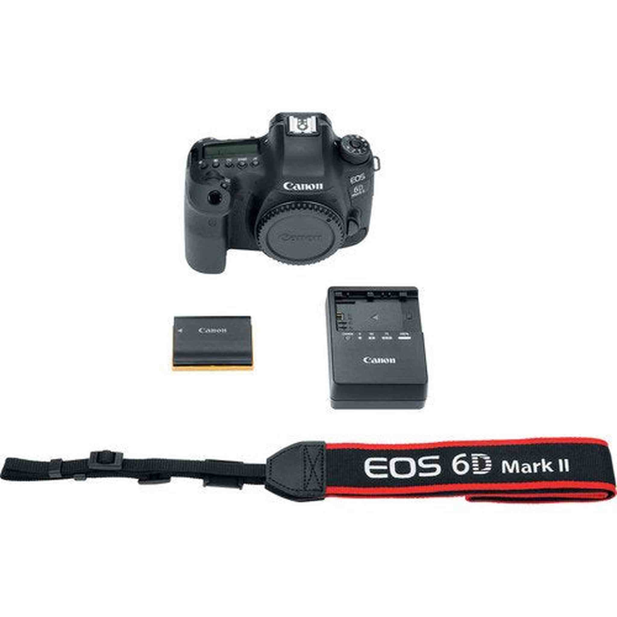 Canon EOS 6D Mark II DSLR Camera International Model 1897C002 - Starter Bundle Canon