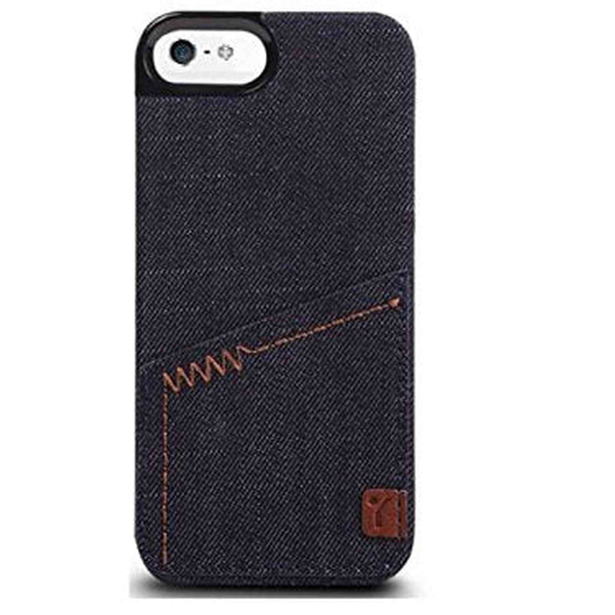 The Joy Factory Denim Premium Denim Hardshell Case with Pocket for iPhone5/5S, CSD110 Indigo The Joy Factory