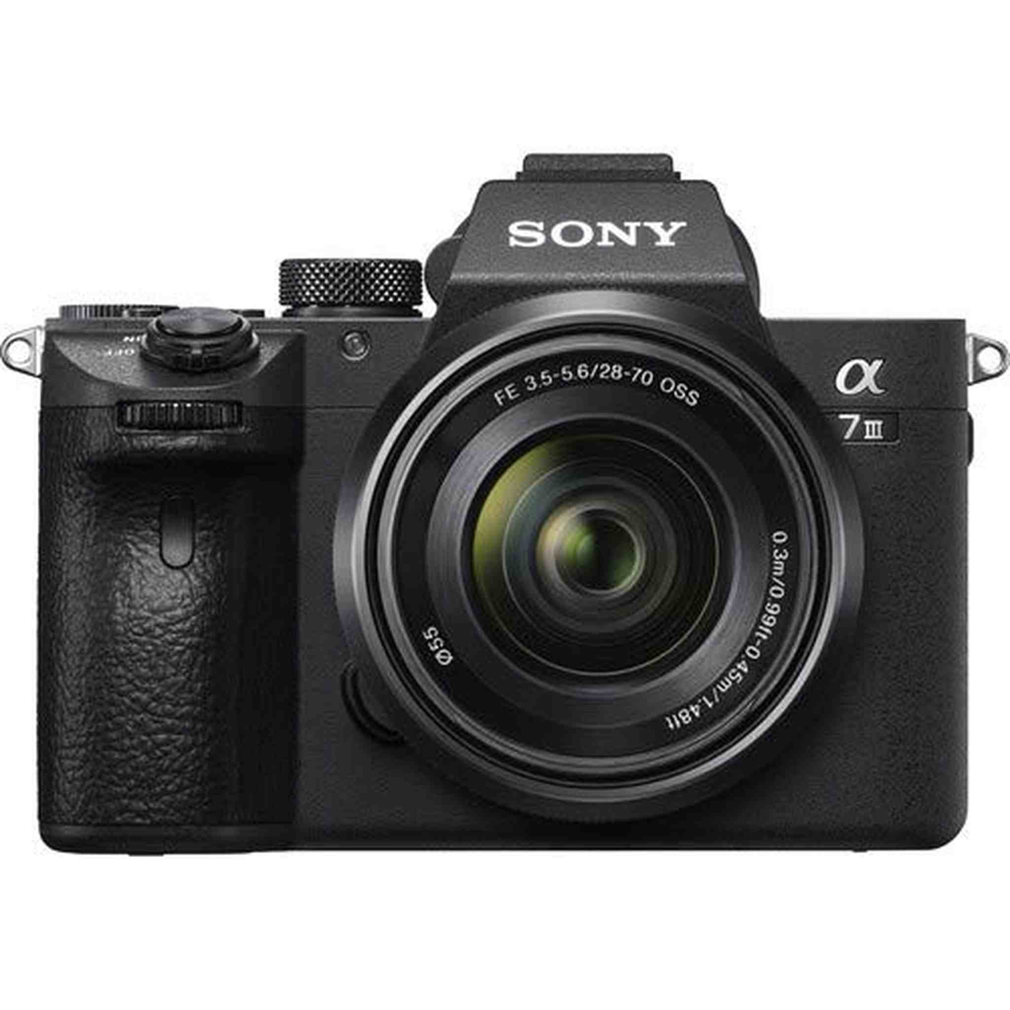 Sony Alpha a7 III Mirrorless Camera with 28-70mm Lens ILCE7M3K/B With Soft Bag, 64GB Memory Card, Card Reader , Plus Essential Accessories Sony