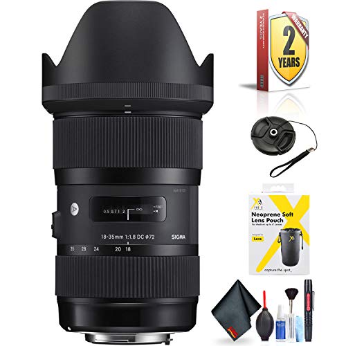 Sigma 18-35mm f/1.8 DC HSM Art Lens for Nikon F Mount + Accessories International Model with 2 Year Warranty Sigma