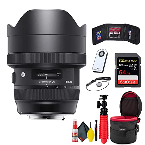 Sigma 12-24mm f/4 DG HSM Art Lens for Nikon F Extreme Bundle With Accessories Sigma