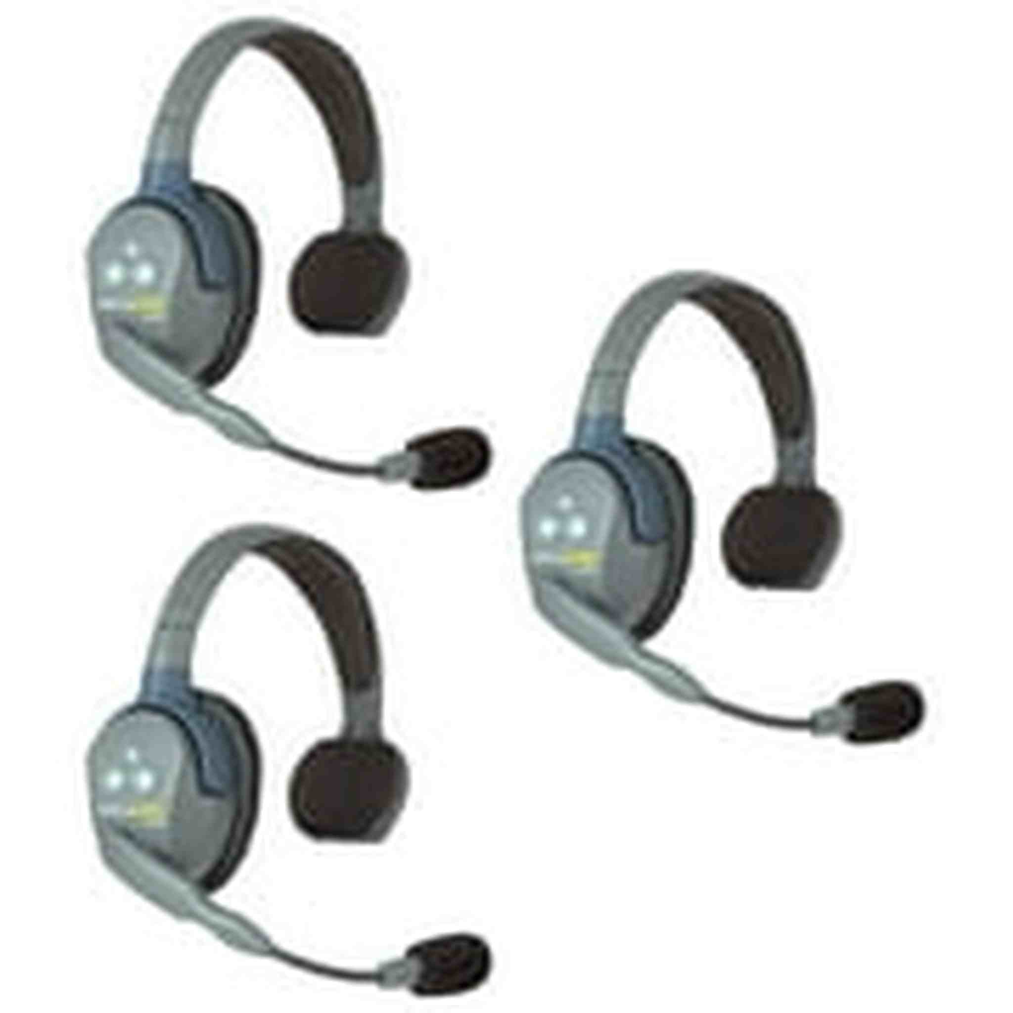 Eartec UL3S UltraLITE Full Duplex Wireless Headset Communication for 3 Users - 3 Single Ear Headsets EARTEC