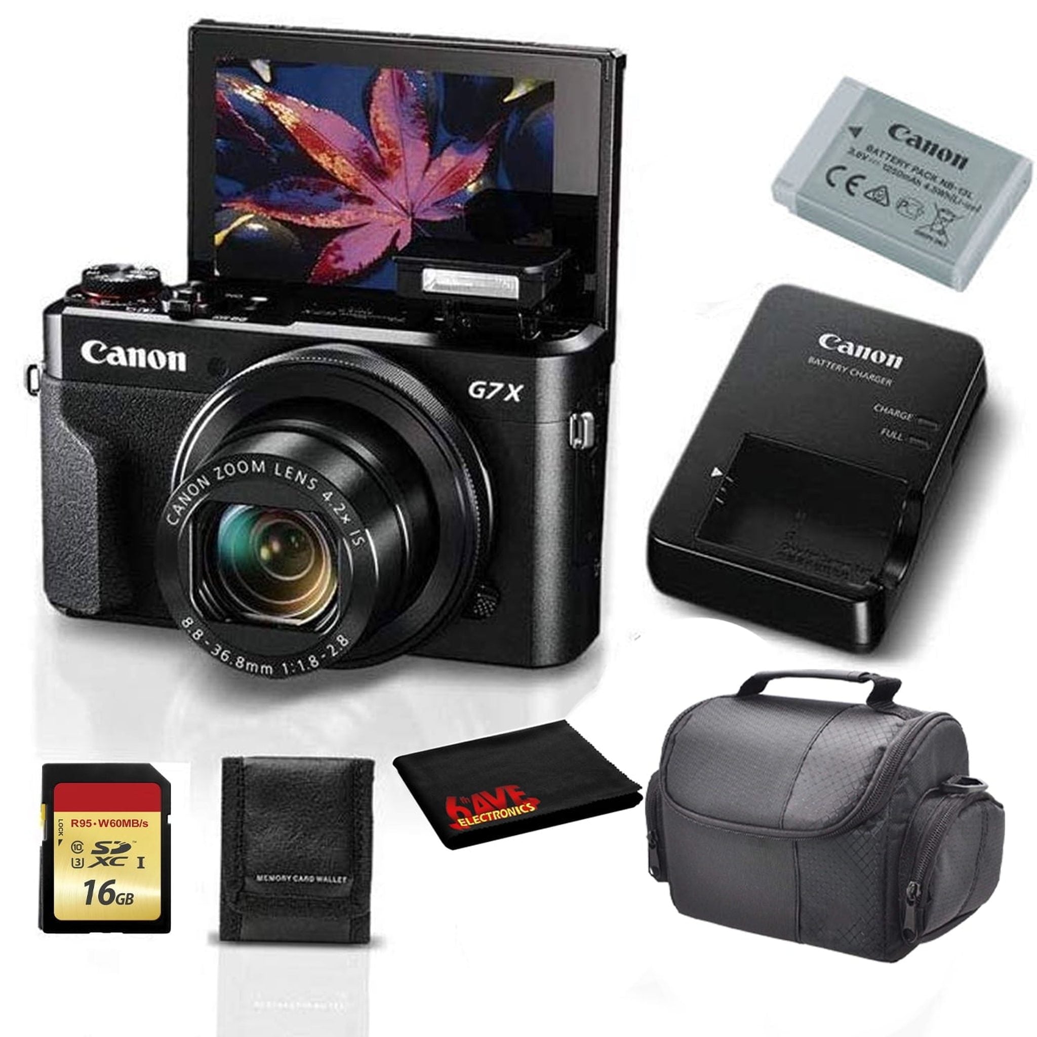 Canon PowerShot G7 X Mark II Digital Camera 1066C001 Bundle with 16GB Memory Card - International Model Canon