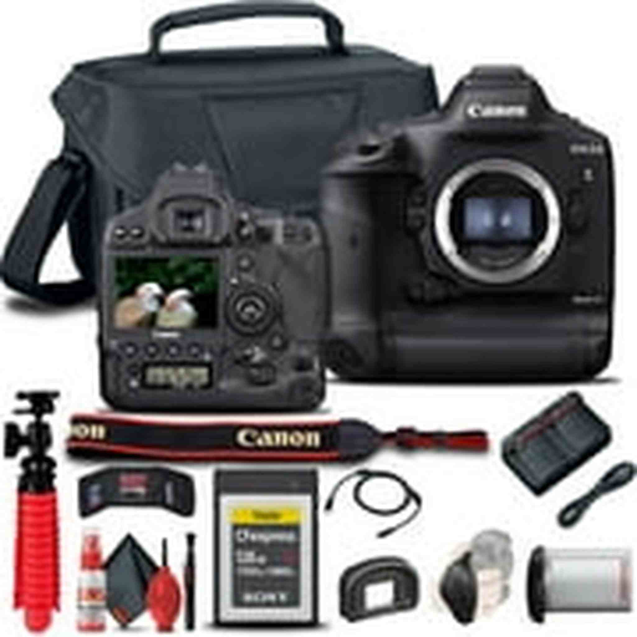 Canon EOS-1D X Mark III DSLR Camera Body Only 3829C002 + 128GB Card Base Bundle Canon