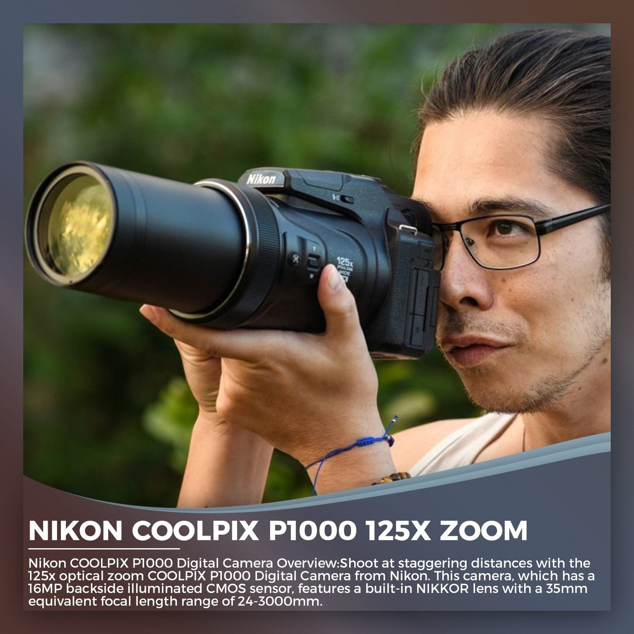 Nikon COOLPIX P1000 125x Zoom Digital Camera 26522 + 64GB SD Card + Bag Intl Nikon