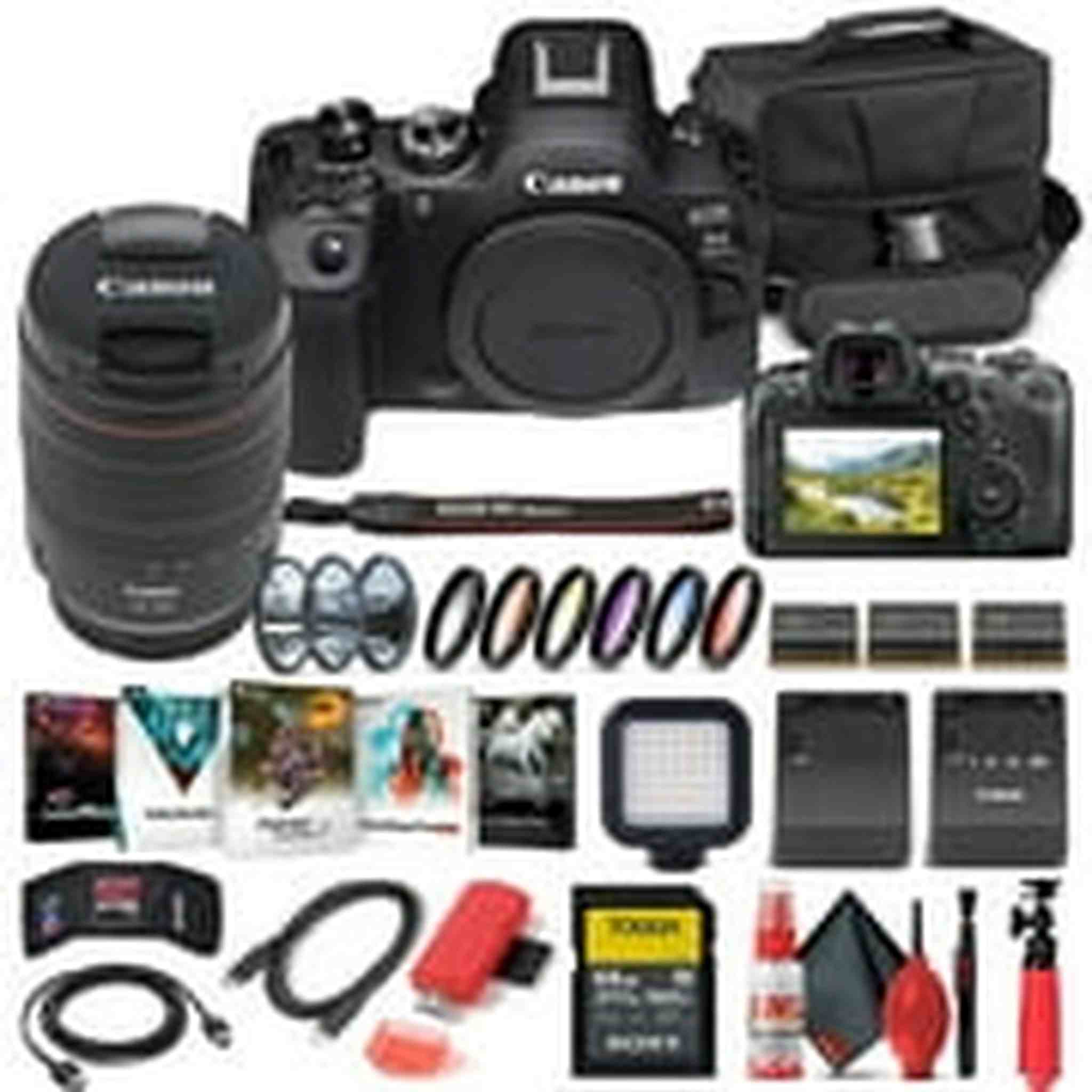 Canon EOS R6 Mark II Mirrorless Camera with 24-105mm f/4 Lens 5666C011 - Advanced Bundle Canon