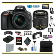 Nikon D5600 DSLR Camera with 18-55mm Lens 1576 Advanced Bundle W/ Bag, Extra Battery, LED Light, Mic, Filters and More- International Model Nikon