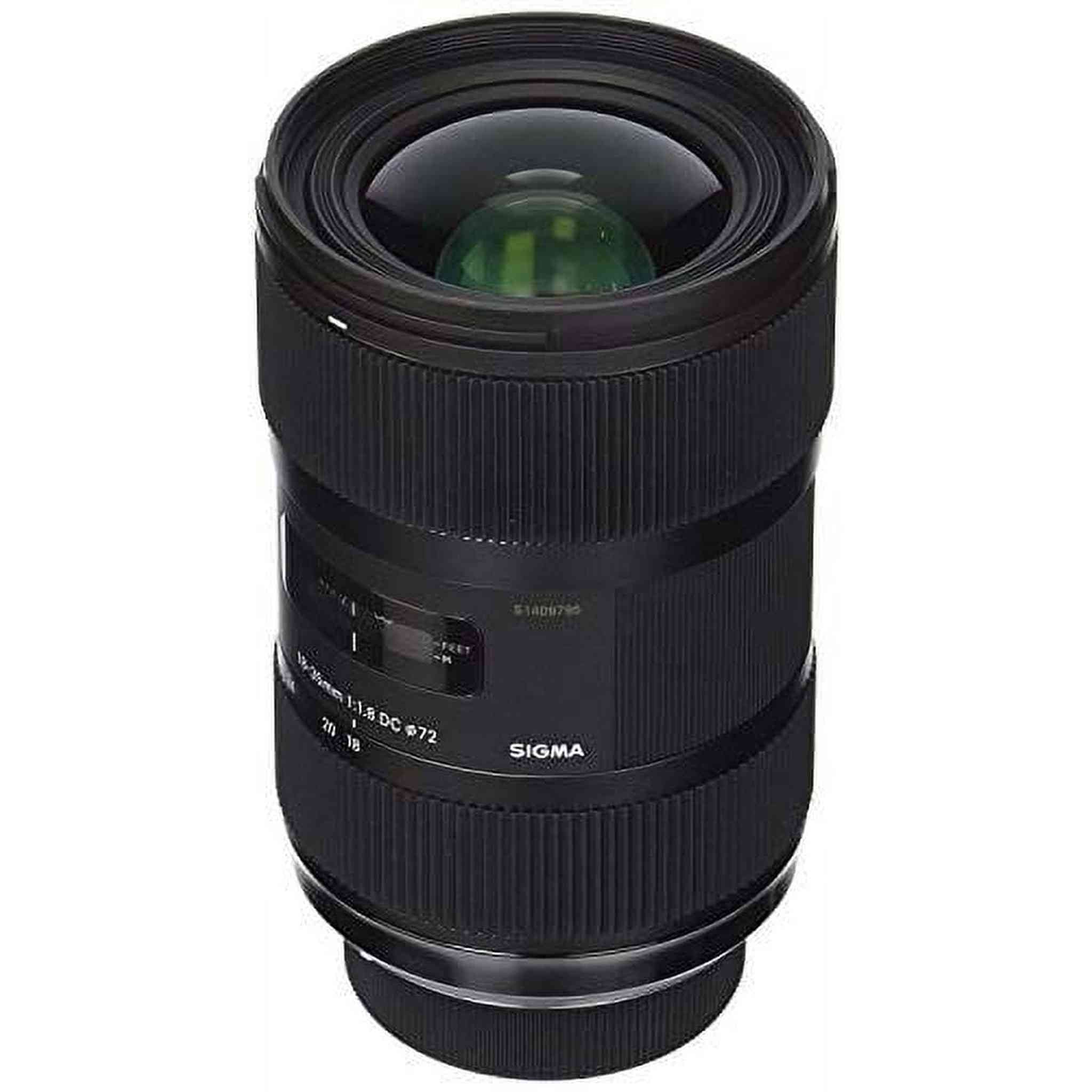 Sigma 210306 18-35mm F1.8 DC HSM Lens for Nikon APS-C DSLRs Black - International Version No Warranty Sigma