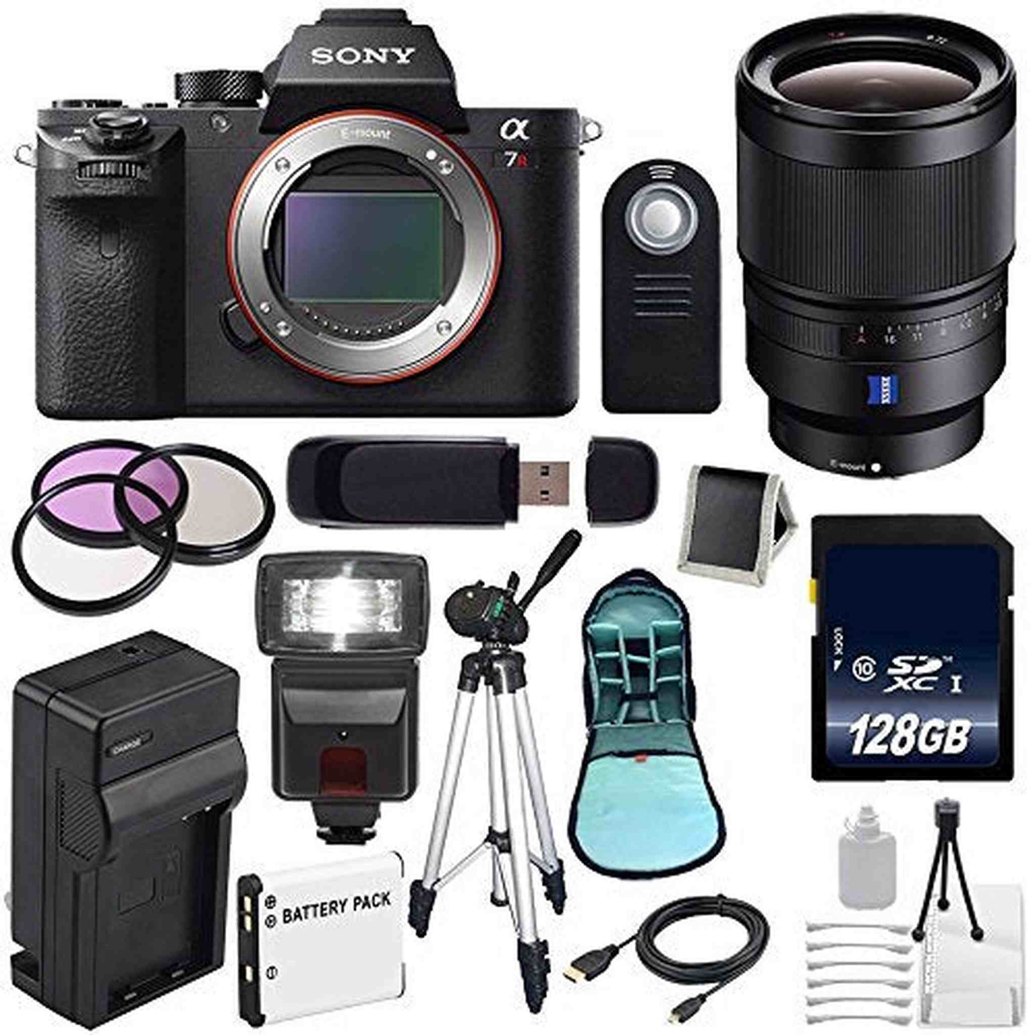 Sony Alpha a7R II Mirrorless Digital Camera International Model + Sony Distagon T FE 35mm f/1.4 ZA Lens + 72mm 3 Piece Amazing Bundle Sony