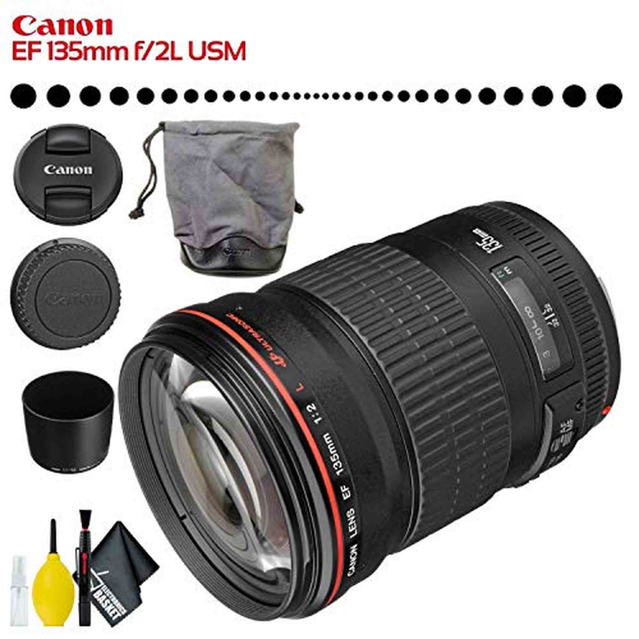 Canon EF 135mm f/2L USM Lens Intl Model with Cleaning Kit Canon